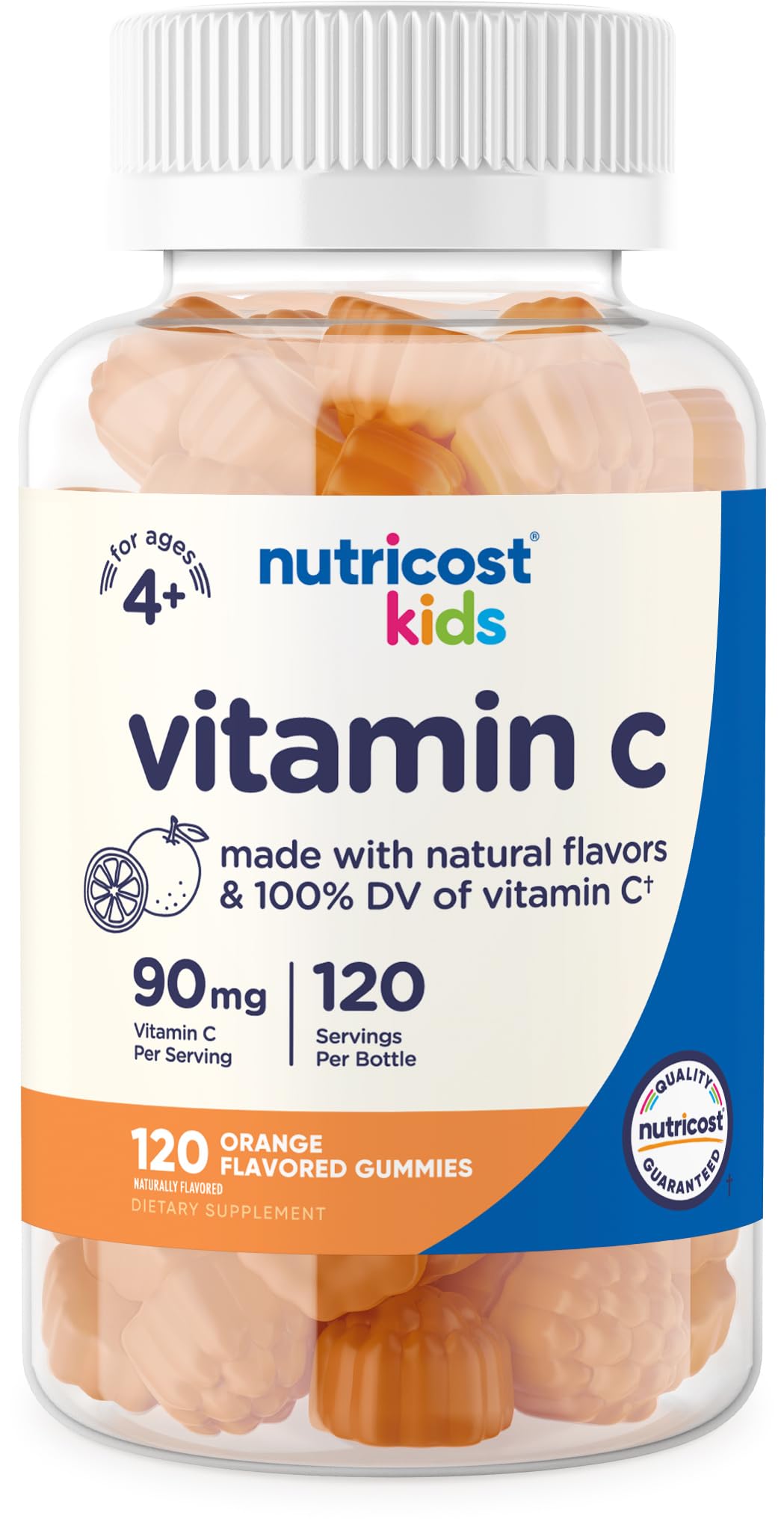 Nutricost Kids Vitamin C Gummies (90mg), 120 Gummies - Natural Flavors, Natural Colors, Gluten Free, No Corn Syrup