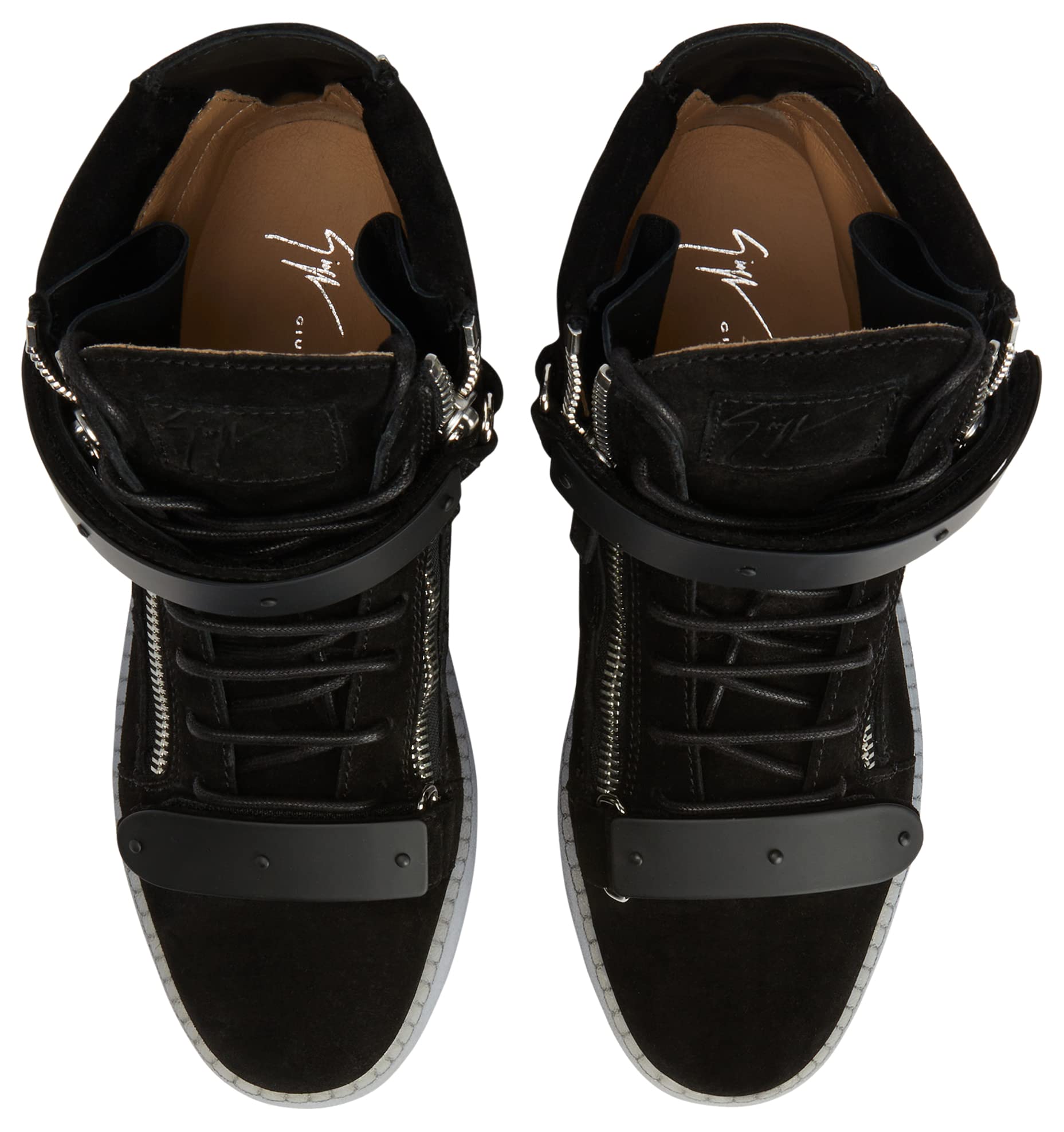 Giuseppe Zanotti, Coby Mid Top Sneakers, 10.5, Black