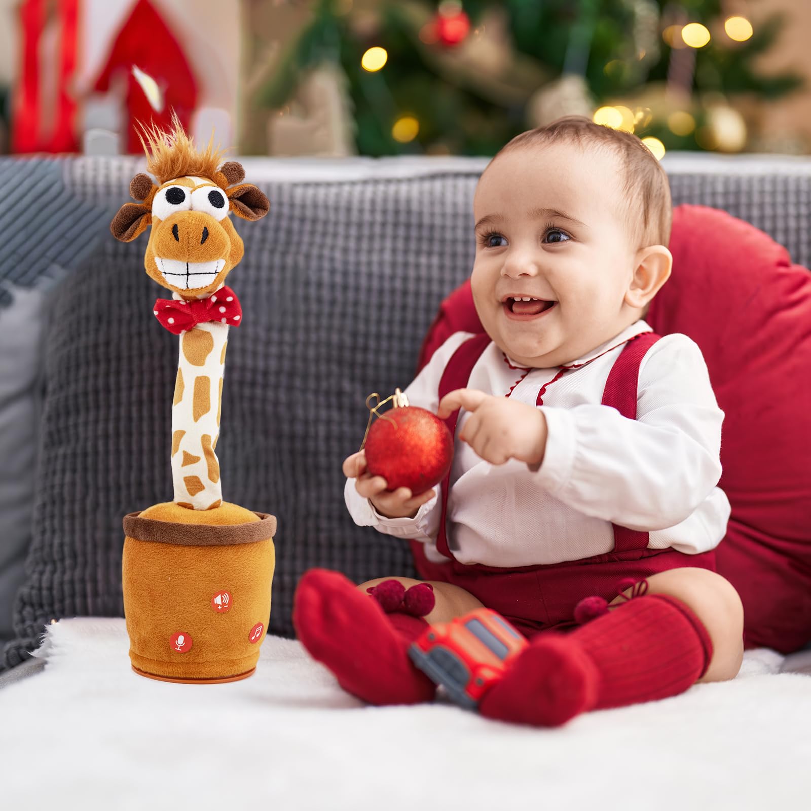 Aywewii Dancing Talking Giraffe Toy,Baby Boy Toy Repeats What You Say Sings Mimicks Records 120 Songs Toddler Toys Birthday Gifts Stocking Stuffer, Tummy Time Toy for 3 4 5 6+ Year Olds