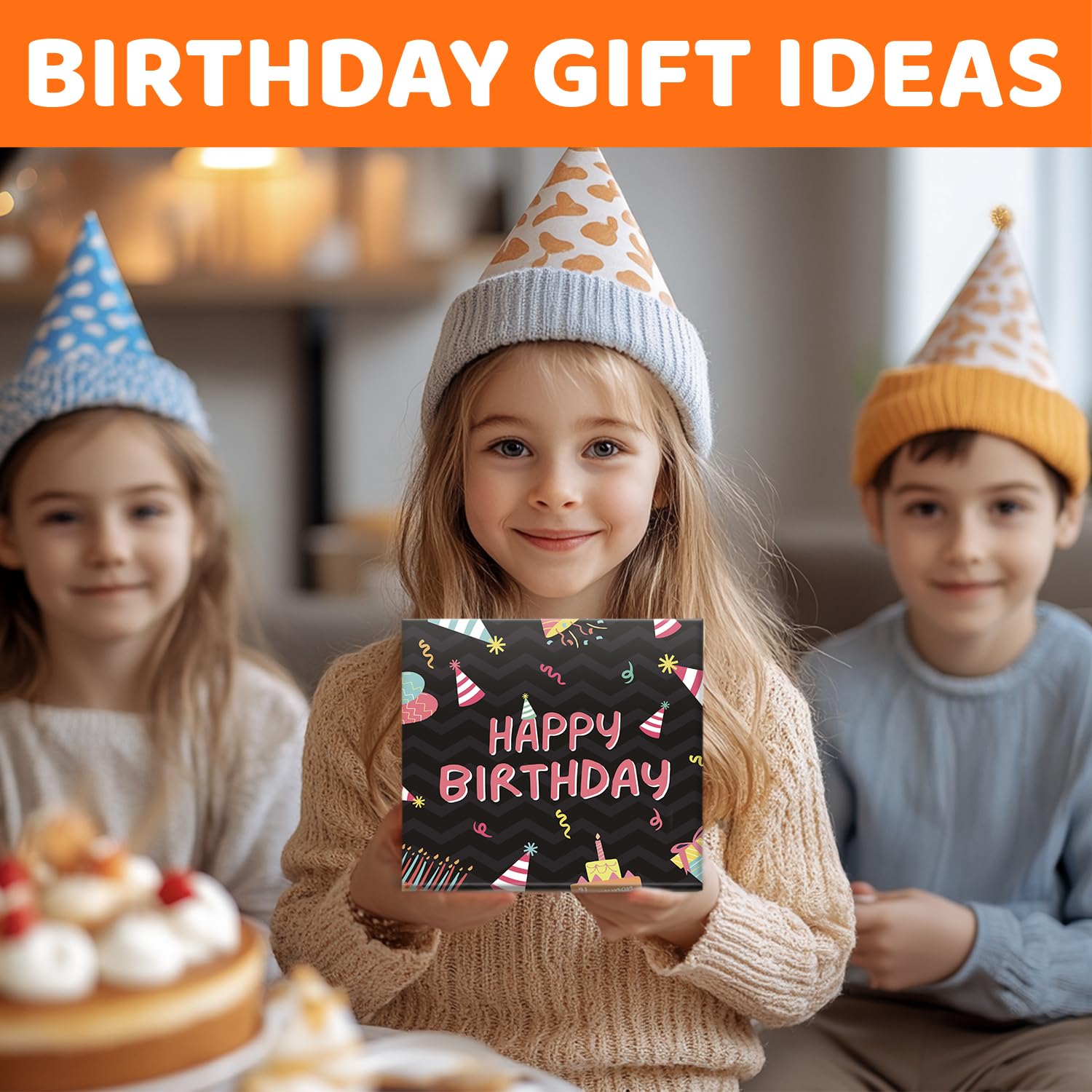 HAPPYPOP 10 Year Old Birthday Gifts Ideas for Girls - Socks for Tween Girls Age 10, Presents for 10 Year Old Kids, Gifts for Ten Year Old Girls, Black