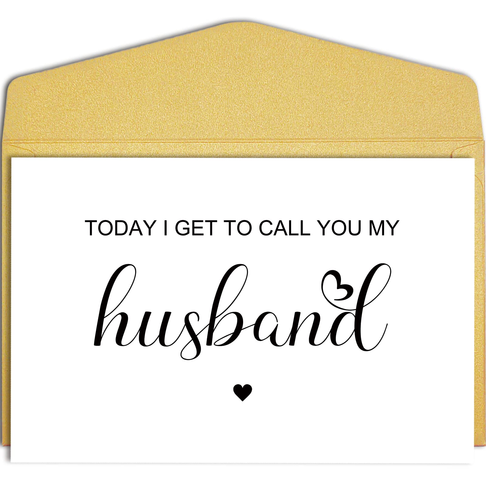 Qiliji Wedding Day Card for Groom from Bride, Husband Wedding Day Card, Husband Vow Card, Groom Gift from Bride, Today I Get To Call You My Husband Card