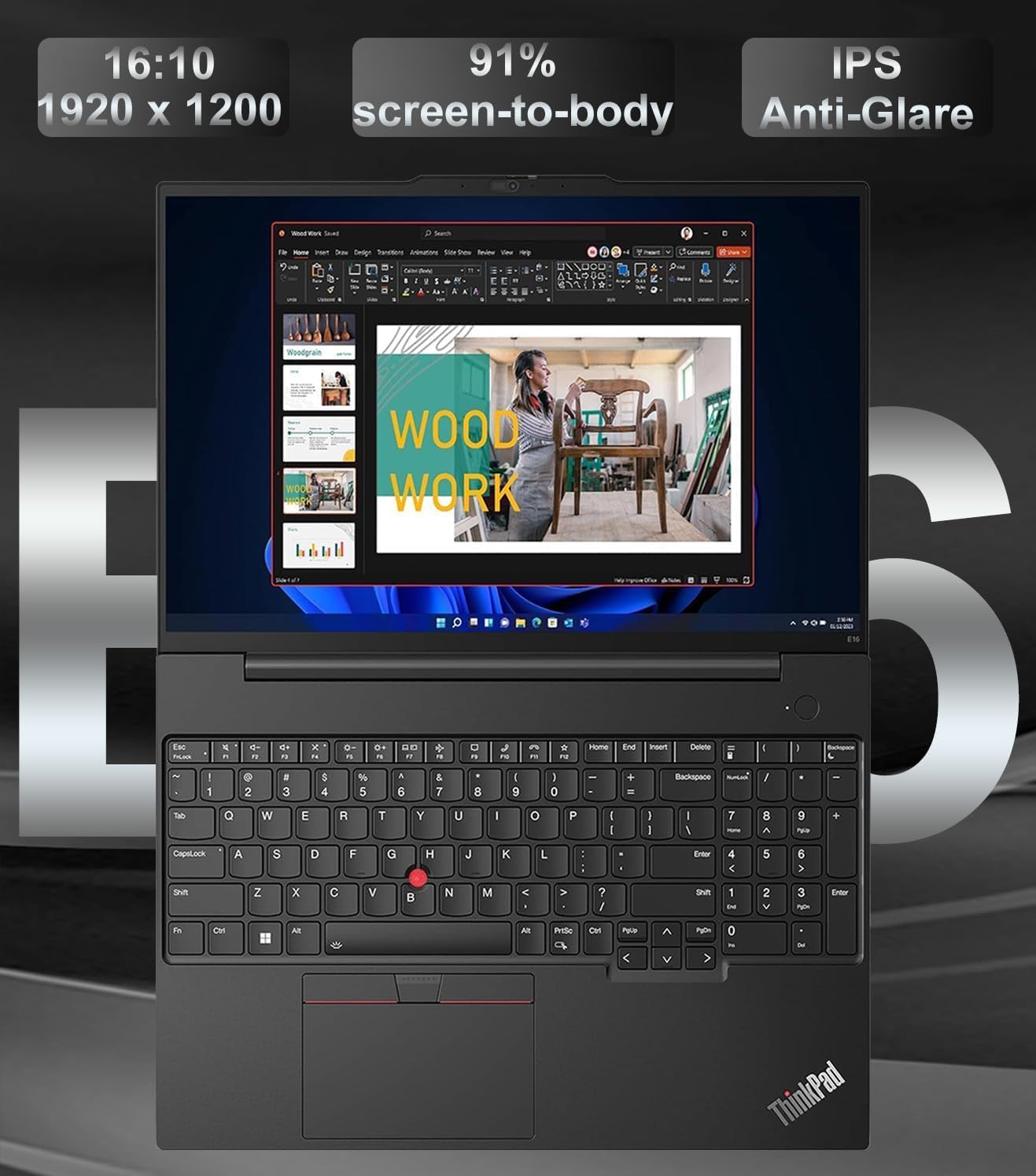 Lenovo ThinkPad E16 Gen 2 Business Laptop (16" FHD+ Anti-Glare, Intel Core Ultra 5 125U (> i7-1355U), 32GB DDR5 RAM, 1TB SSD) Fingerprint, Backlit, Webcam, Ethernet, Win 11 Pro, 2025 AI PC, Black
