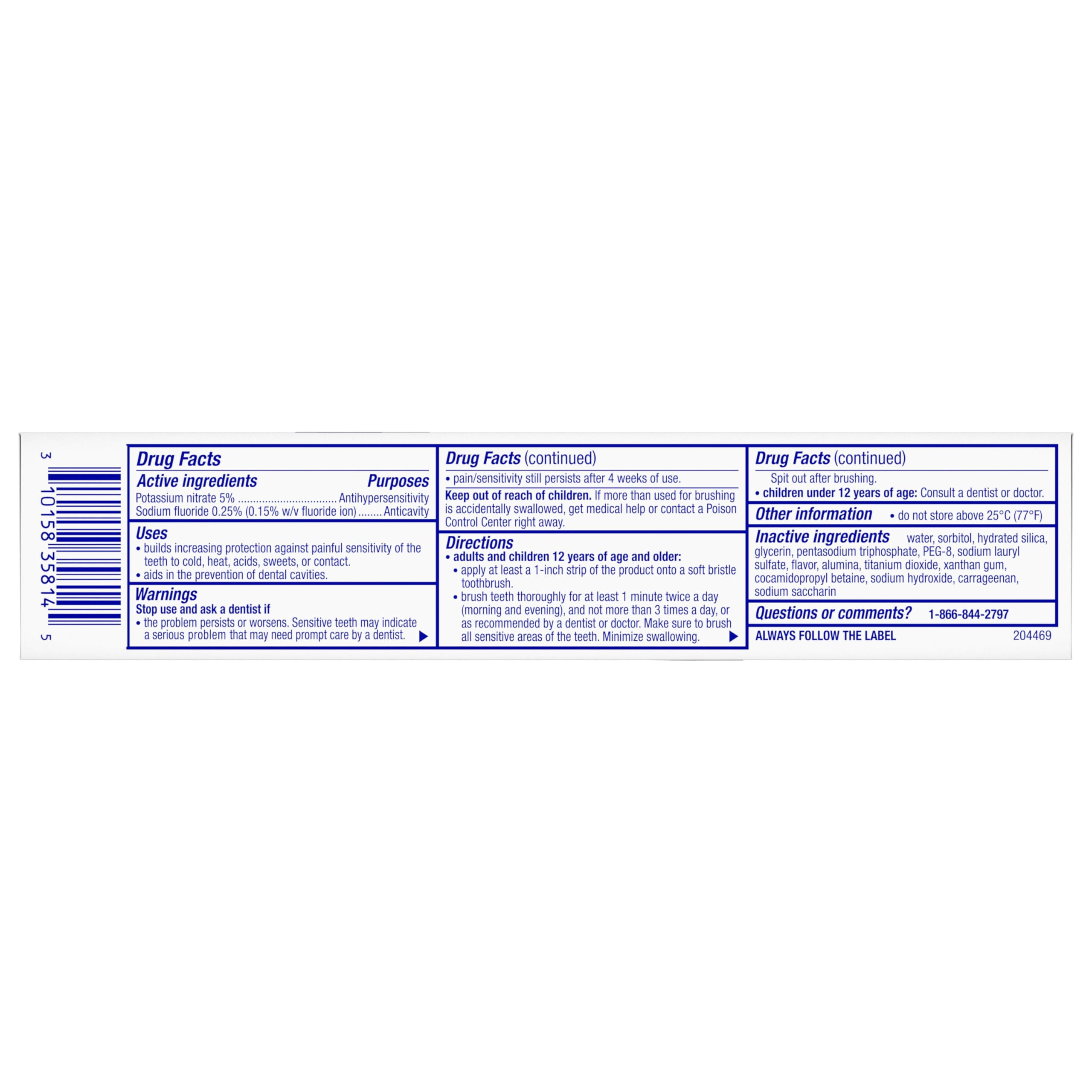 Sensodyne Clinical White Toothpaste Clinically Proven Whitening for Sensitive Teeth, Stain Protector, 3.4 oz