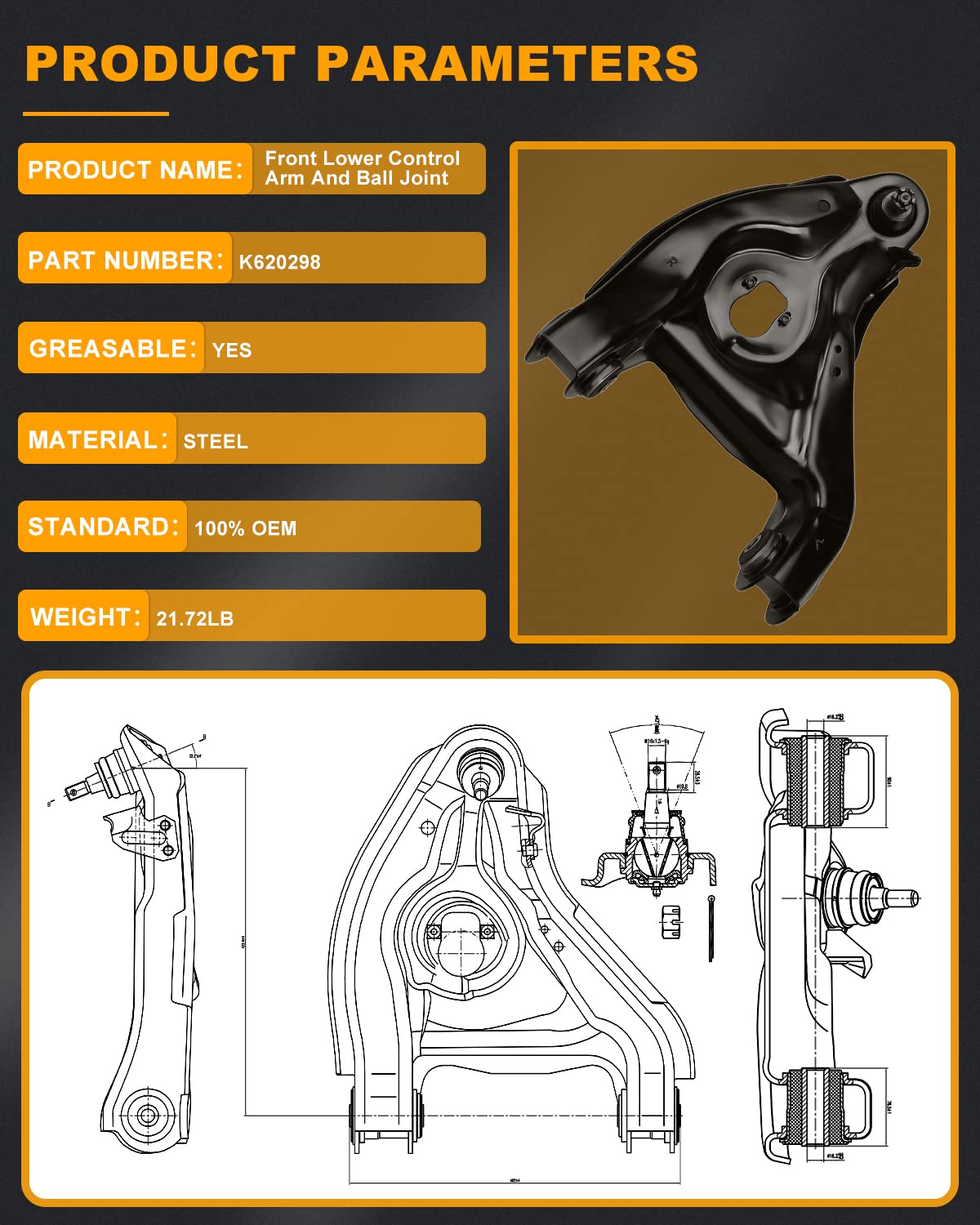 SOSOPART 15pc Set Front Suspension Kit Lower Upper Control Arm Inner Outer Tie Rod End Adjusting Sleeve Sway Bar Link Idler Arm Pitman Arm Replacement for Chevy C1500 C2500 Tahoe for GMC C1500 Yukon