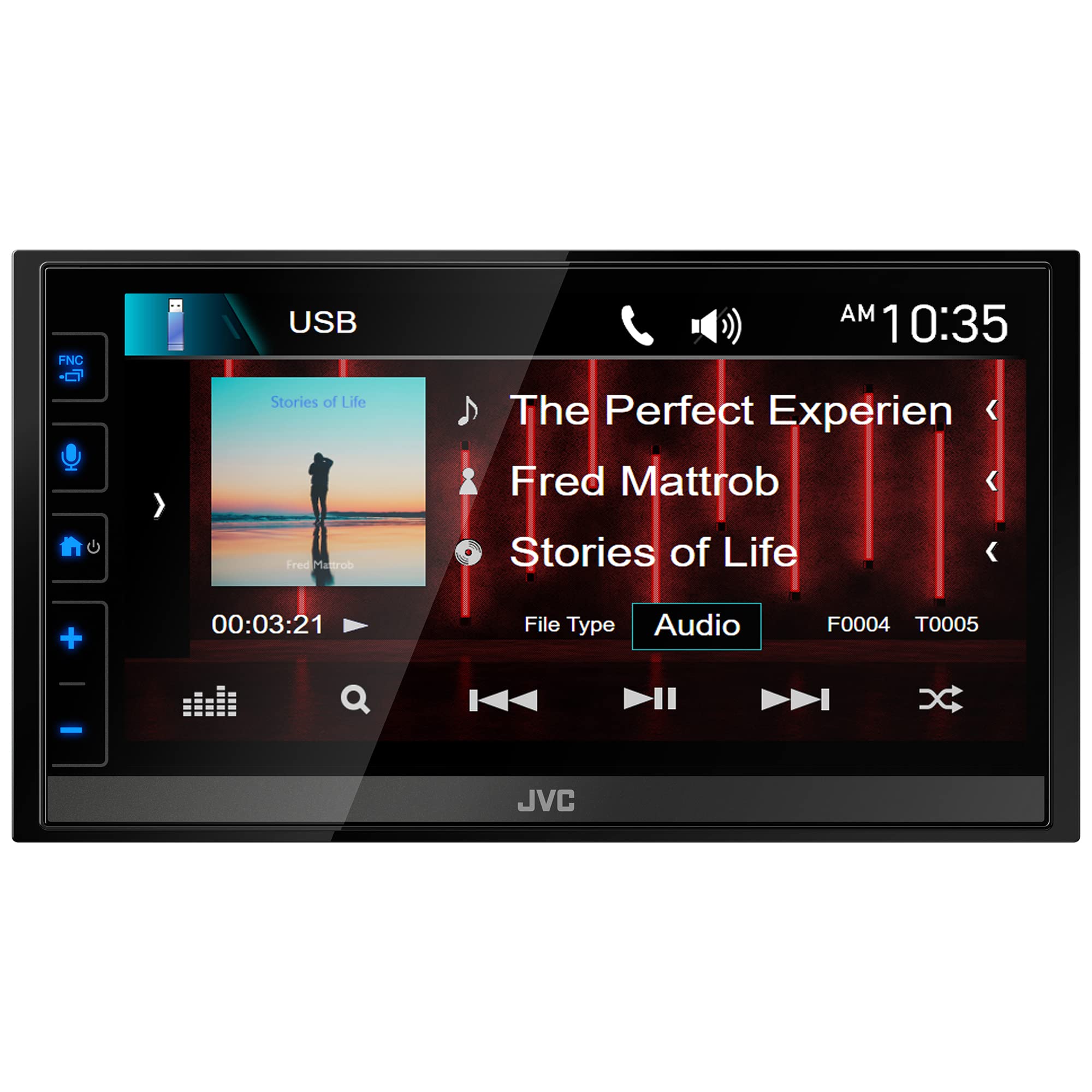 JVC KW-M780BT Apple CarPlay Android Auto Digital Media Player, Double Din, 6.8 Inch LCD Touchscreen, AM/FM, Bluetooth, MP3 Player, USB Port, iDatalink Maestro, SiriusXM, Class D Amp, Car Radio