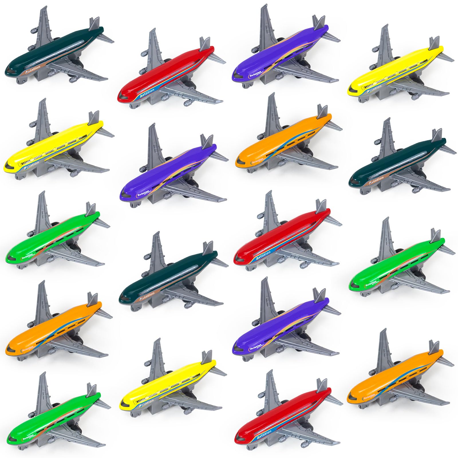 15 Pack Toy Airplane, Mini Diecast Airplane Toys for Boys Girls 3 4-8 9 Years, Pull Back Alloy Model Planes Aeroplane Toys for Kids Birthday Cake Toppers Party Favors, 6 Colors