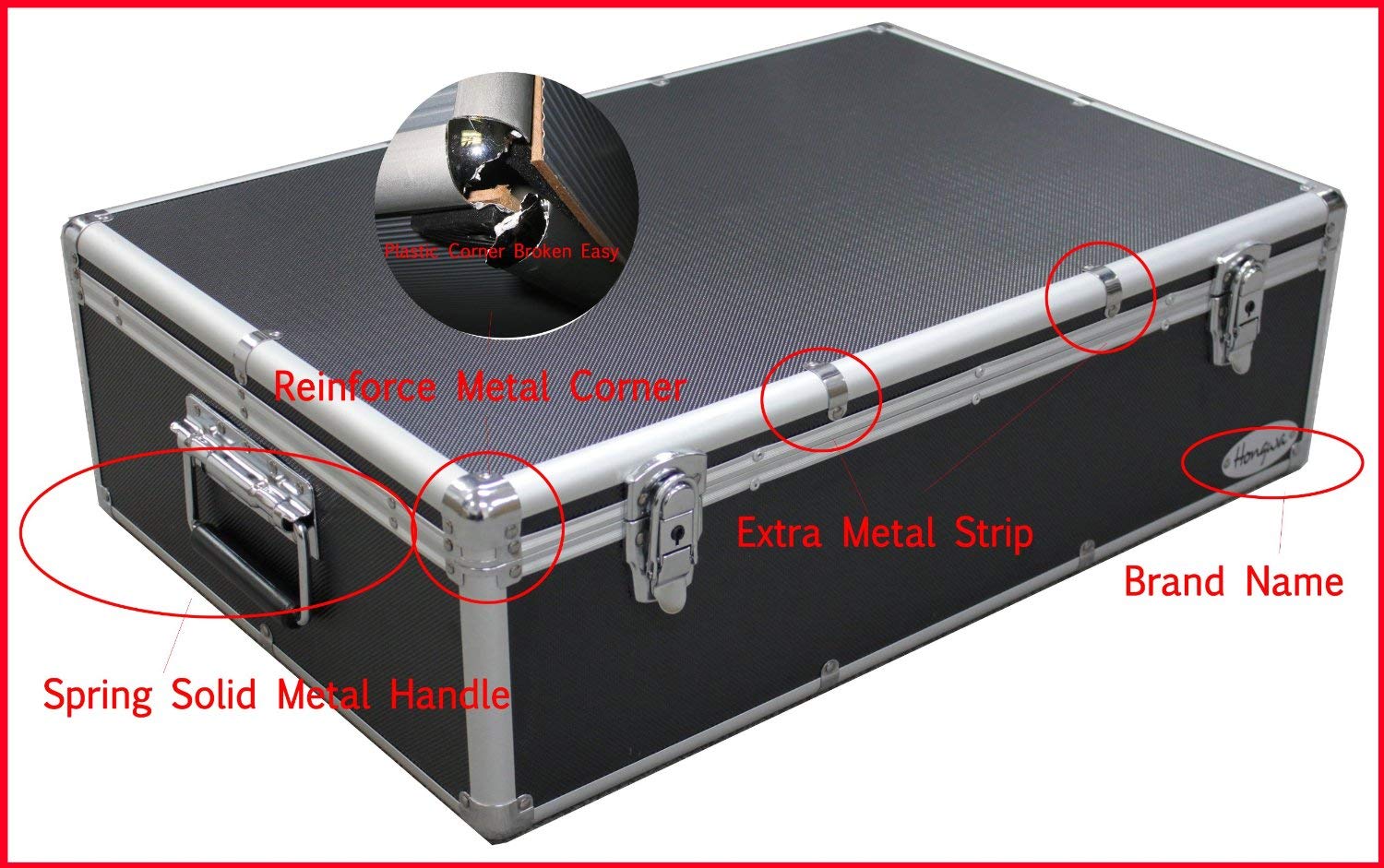 New Aluminum Like CD DVD Storage Case Holds 1000 Discs Black Box with Hanger Sleeves MegaDisc