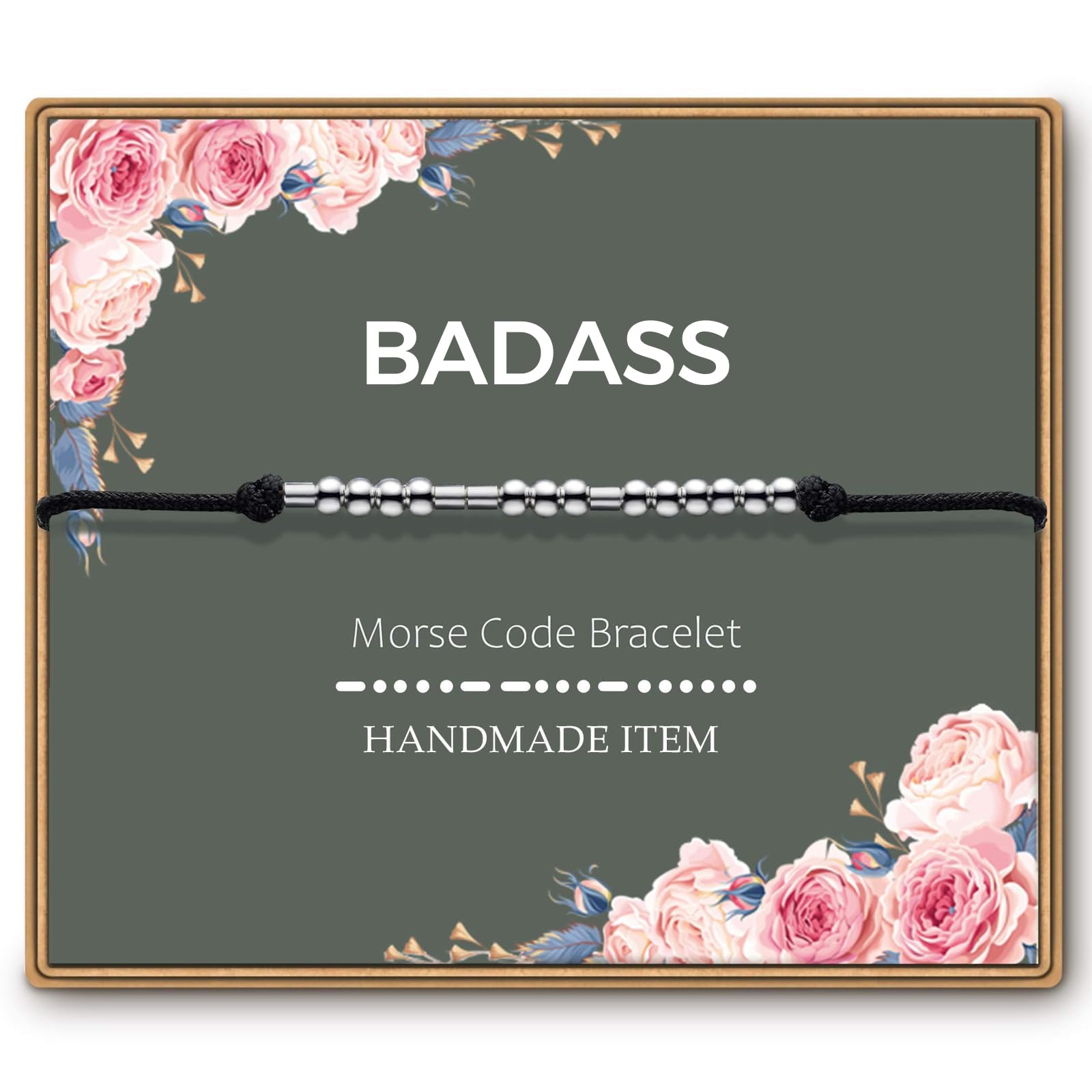 ASELFAD Christmas Gifts for Women, Morse Code Bracelets, Inspirational, Friendship, Funny, Birthday, White Elephant Gifts for Adult, Stocking Stuffers for Teen Girls, Sister, Best Friend, Daughter