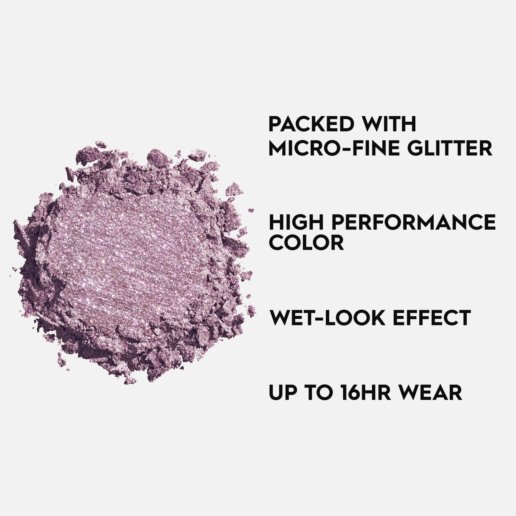 Urban Decay 24/7 Moondust Glitter Eyeshadow Single (Glitter Rock - Multidimensional Pink Sparkle), Buildable Sparkly Eye Glitter, Long-lasting Shimmer Finish, Reflective Eye Shadow Topper - 0.06 oz