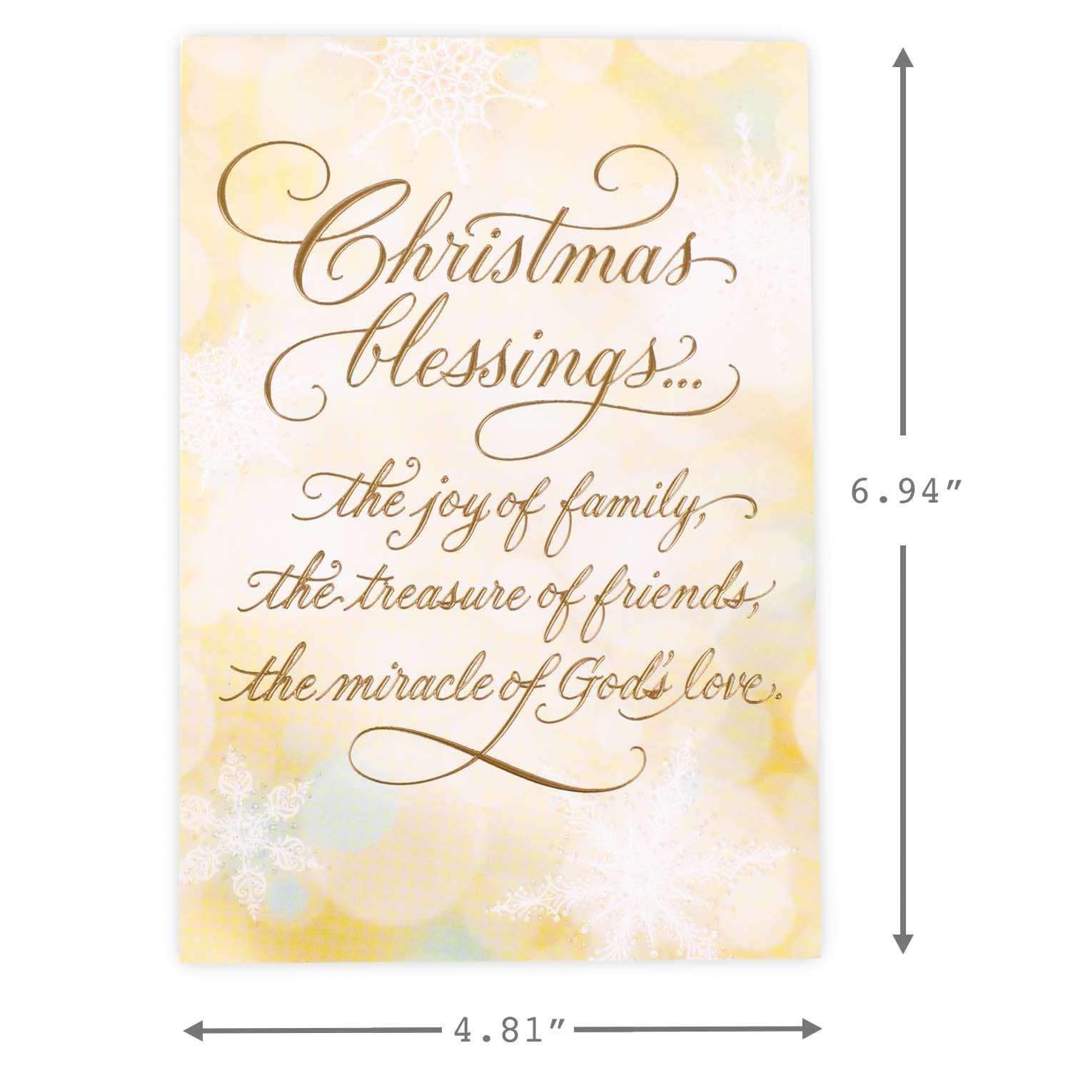 Hallmark Religious Boxed Christmas Cards, Christmas Blessings (16 Cards and 17 Envelopes)