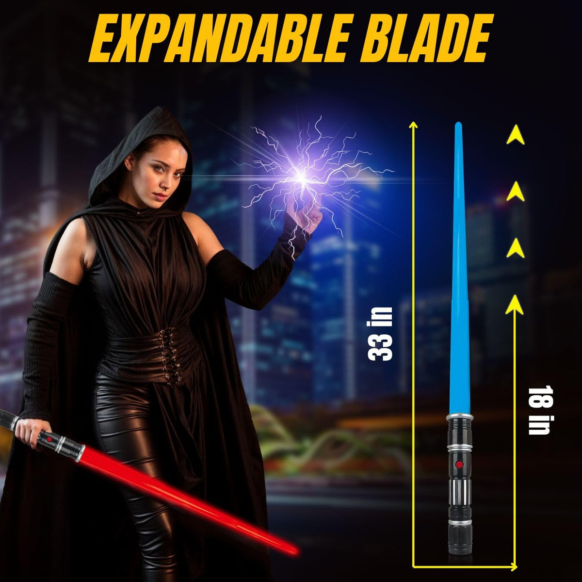 12 Pack LED Light Up Sabers Set - Motion Sensitive Retractable Swords with FX Sound Effects for Kids Party Supplies, Bulk Party Favors and Cosplay