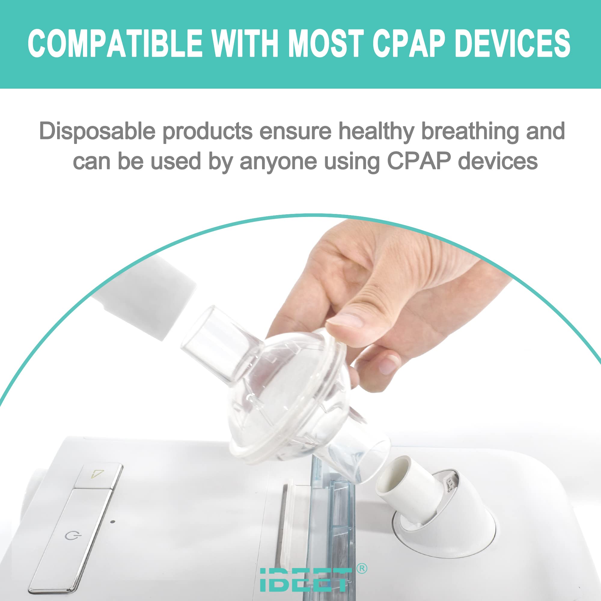 3PCS CPAP Filters to Improve Your Using Experience, Filters Out Moisture and Unwanted Particles, Effectively Filters Over 99.99% of Dirty Particles, IBEET Supplies