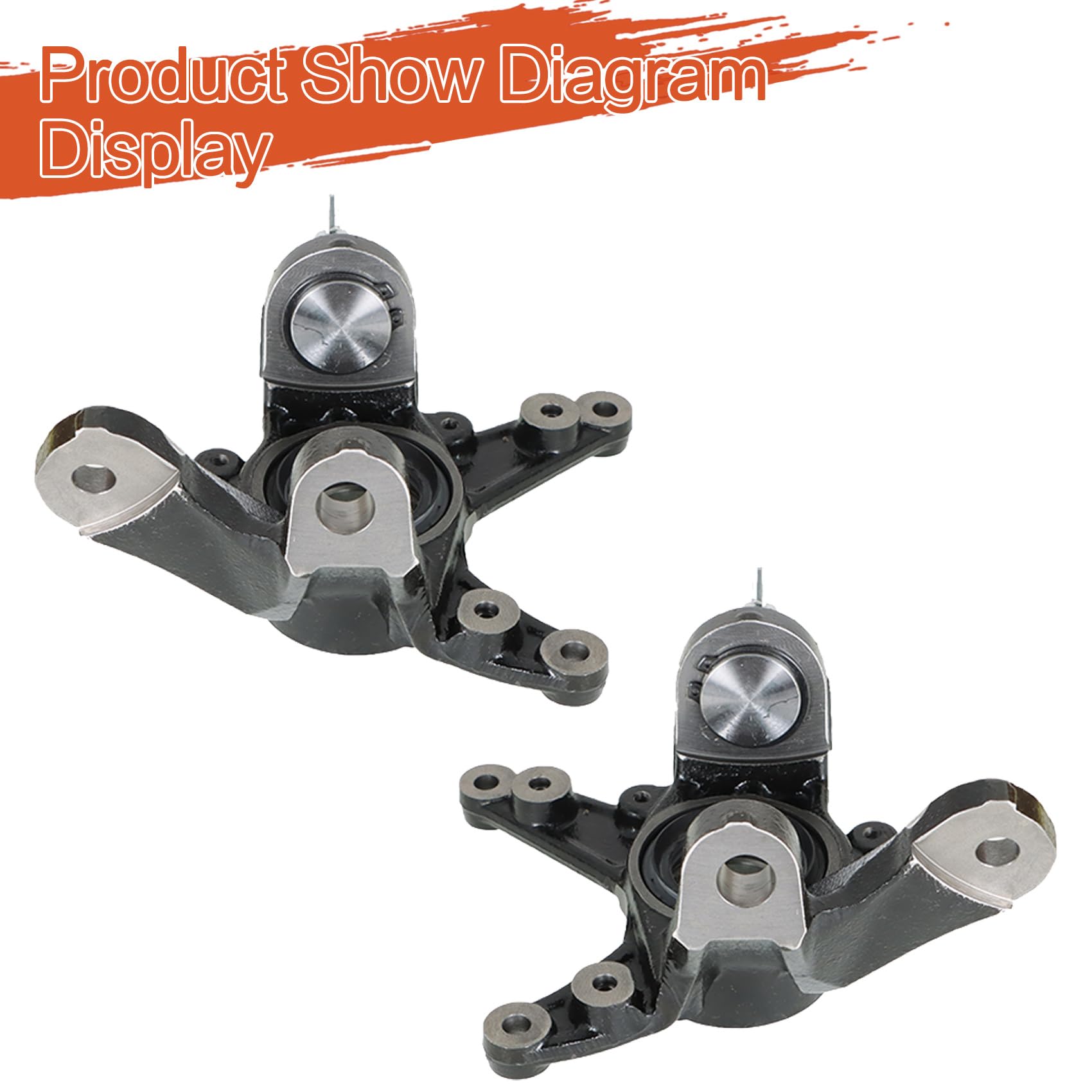 labwork Front Left Right Steering Wheel Knuckle Replacement for Honda Rancher 420 TRX420FM 2007-2013 Replacement for 51200-HP5-600 51250-HP5-600