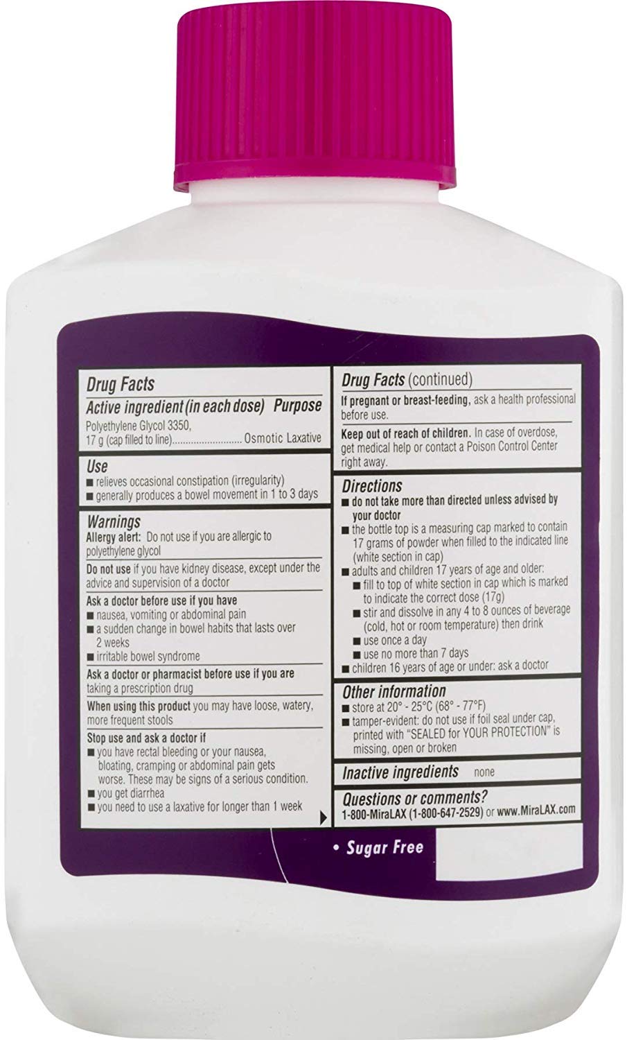 MiraLAX Powder Laxative, 34 Doses, 20.4 Ounce