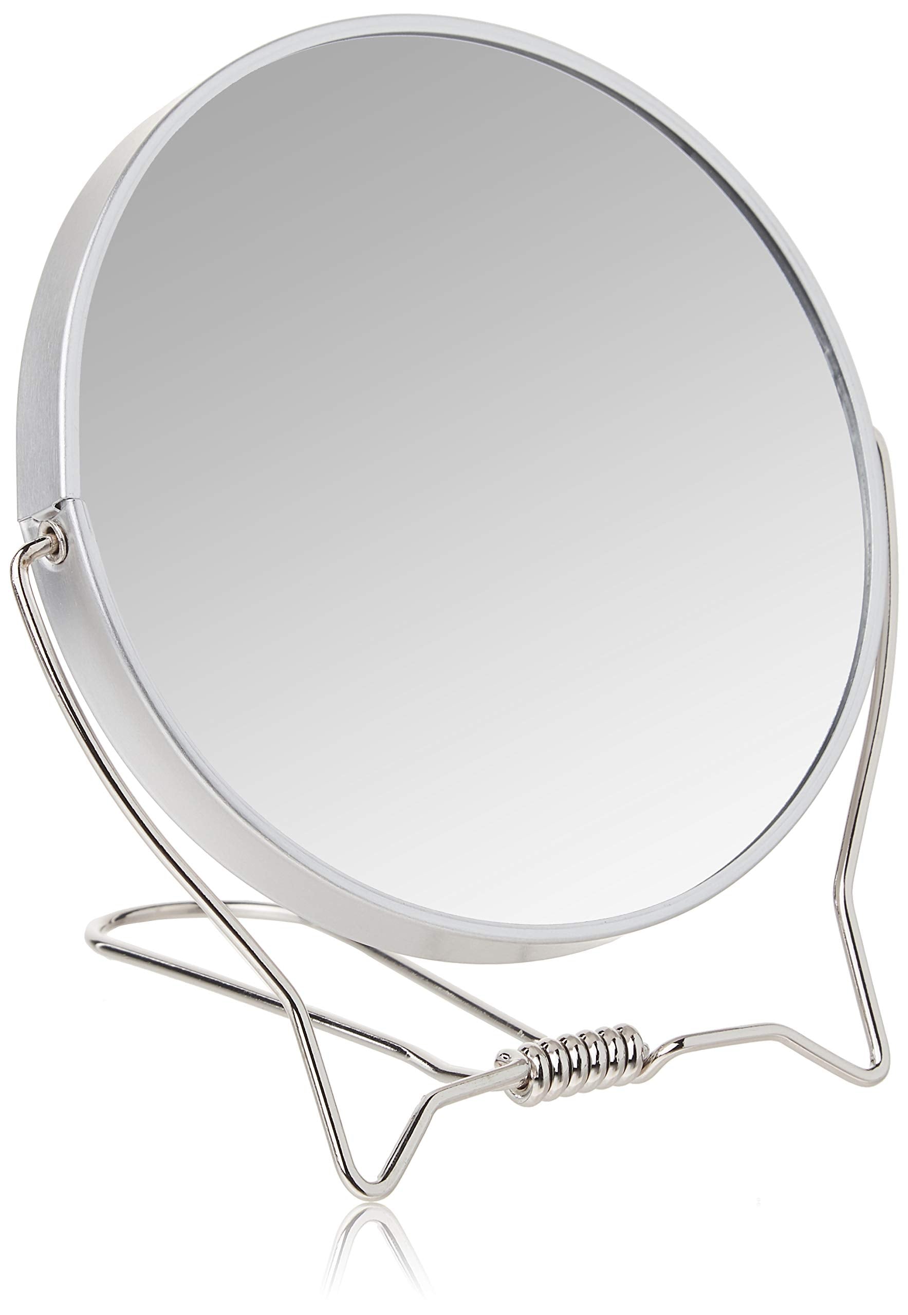 Goody Two-Sided Makeup Mirror with Stand - 1X and 3X Dual Sided Magnification - Lightweight & Portable Table Top Magnifying Vanity Mirror