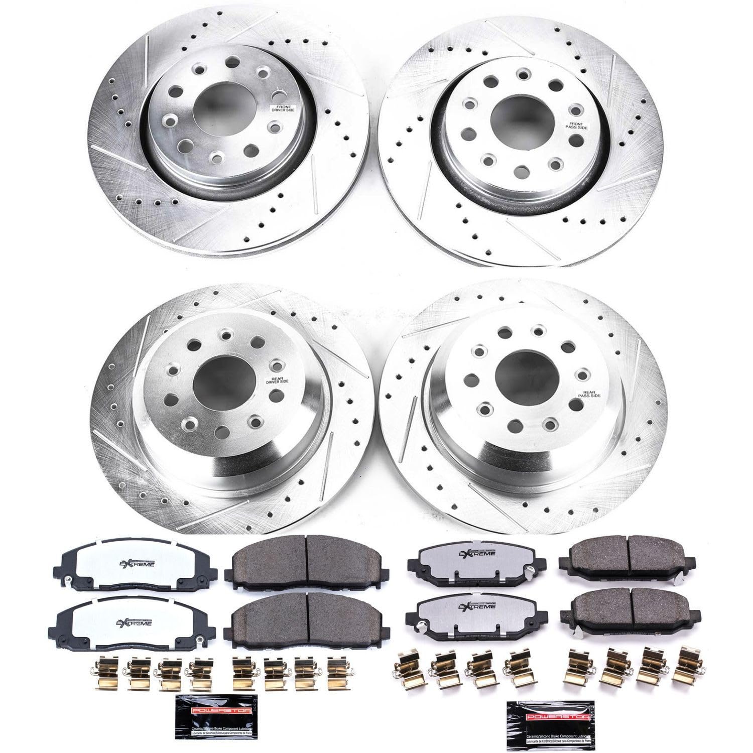 Power Stop K7938-36 Front & Rear Z36 Truck & Tow Performance Brake Kit For Jeep Wrangler 2018-2022 [Model Specific]