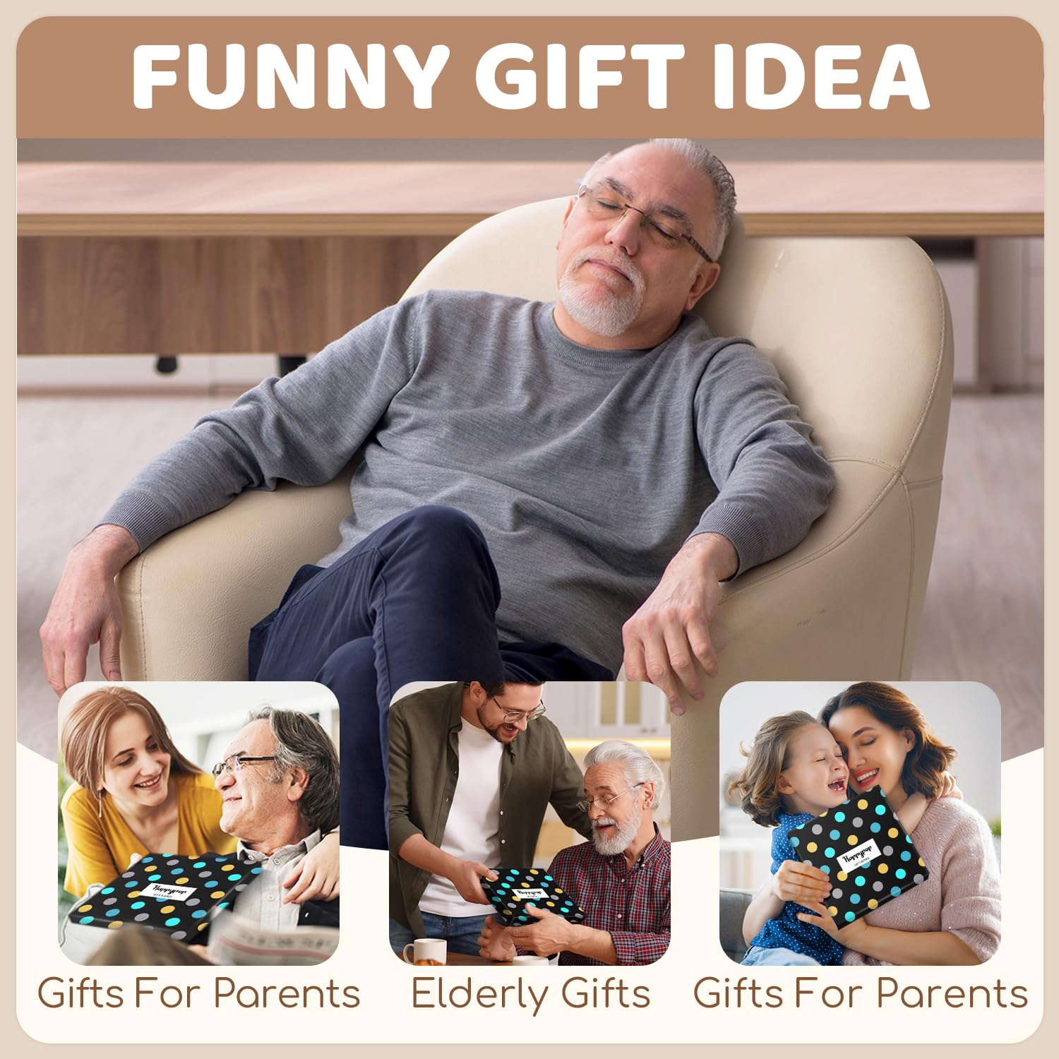 HAPPYPOP Birthday Gifts For Men - Father Day Gifts Socks, Gifts For Dad Husband Grandpa Grandparents, Gifts For Older Men Old People, Christmas Stocking Stuffers