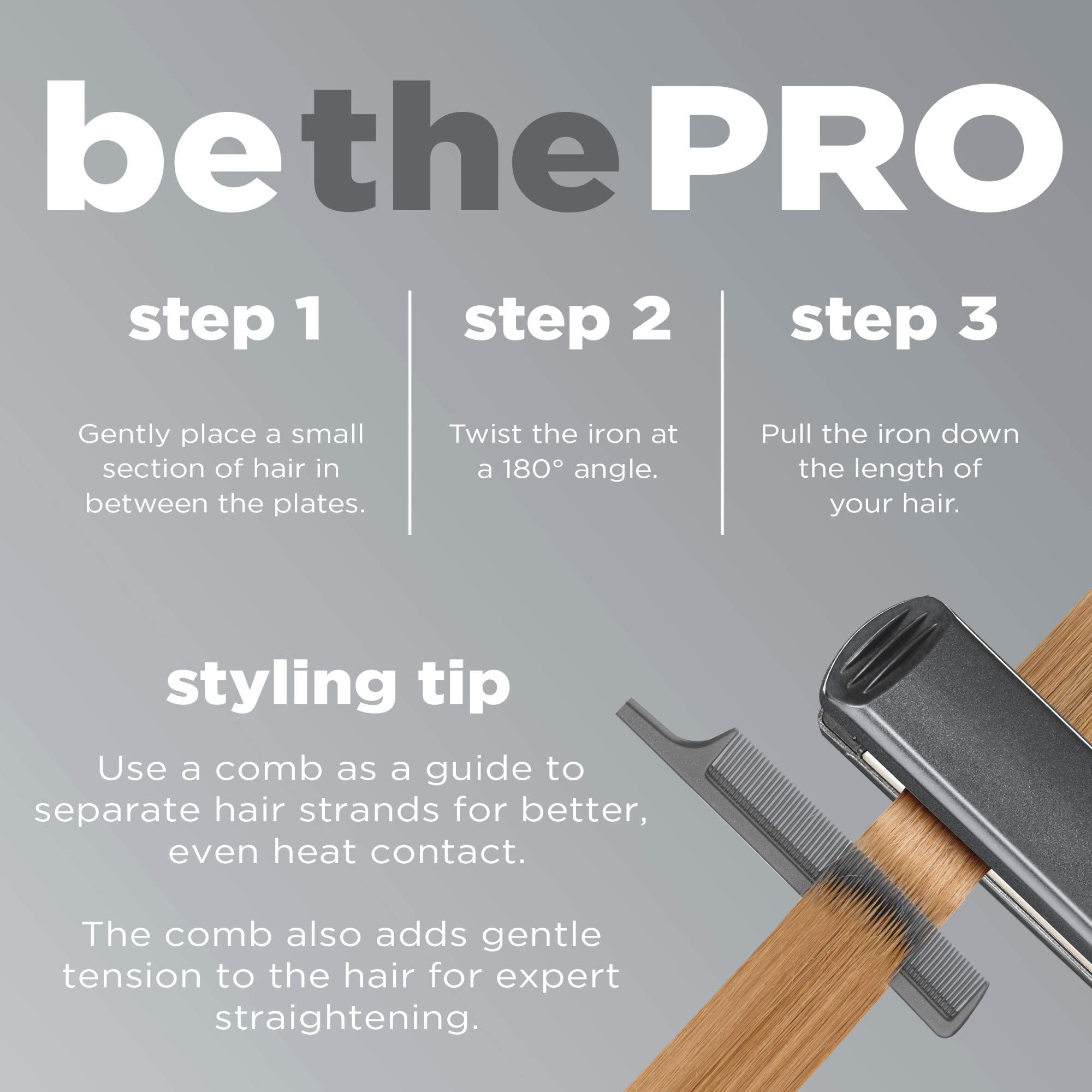 INFINITIPRO BY CONAIR Tourmaline Ceramic Flat Iron, 1 1/2-inch