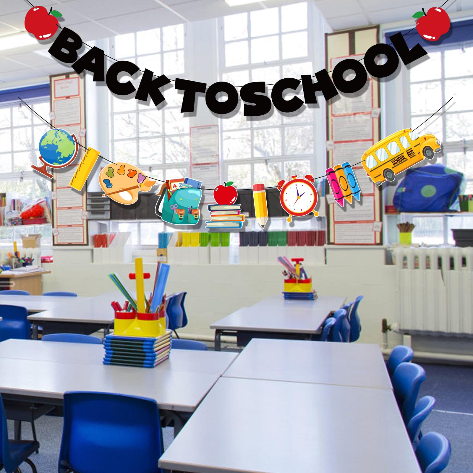 YQUQWN, Back to School Banner - No DIY, First Day of School Banner for First Day of School Decorations, Welcome Back to School Banner for Welcome Back to School Decorations, Back to School Decorations