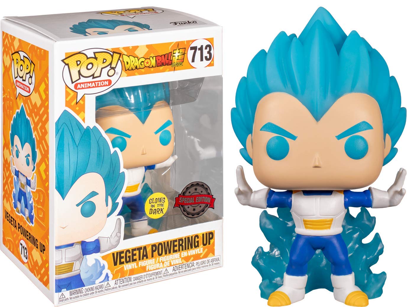 Funko Pop! Animation Dragonball Vegeta Powering Up Glow in Dark Exclusive #713