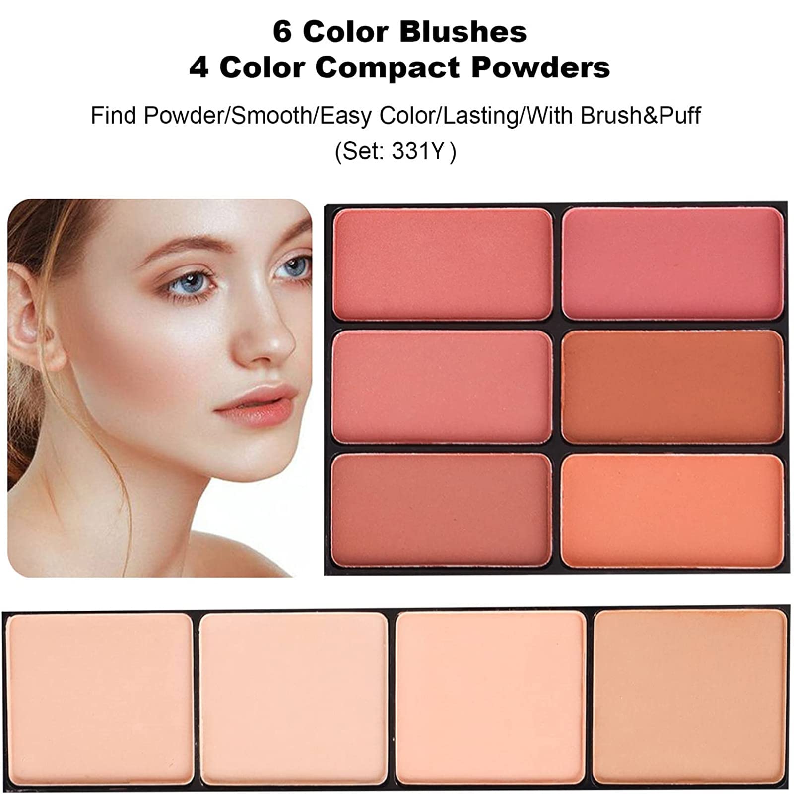 MISS ROSE M 58 Color Professional Makeup pallet, Makeup Kit for Women Full Kit, All In One Makeup Kit Set, Makeup Gift Set for women girls (331Y)