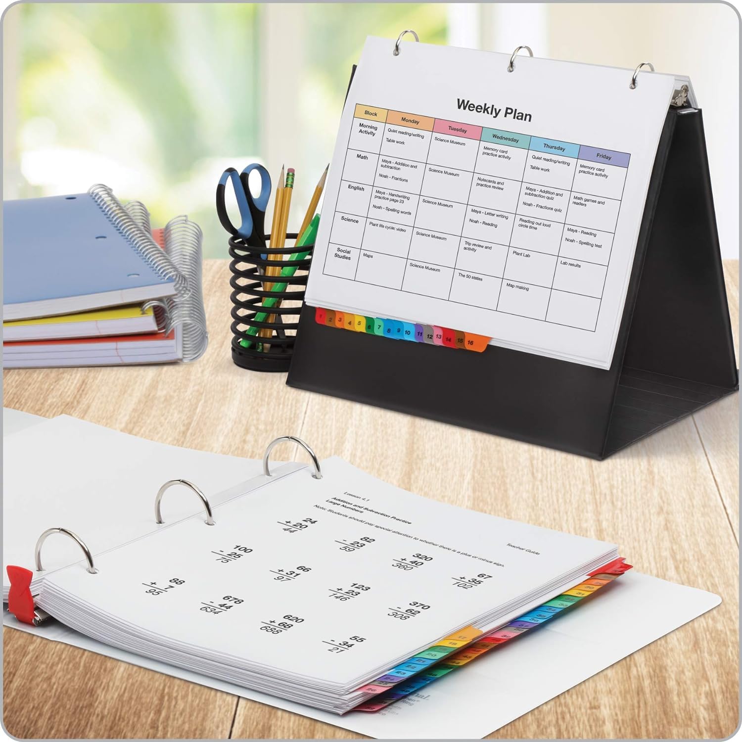 Cardinal OneStep Binder Dividers, 52-Tab, Customizable Table of Contents, Reversible Multicolor Tabs, Numbered 1–52, 1 Set (60990)