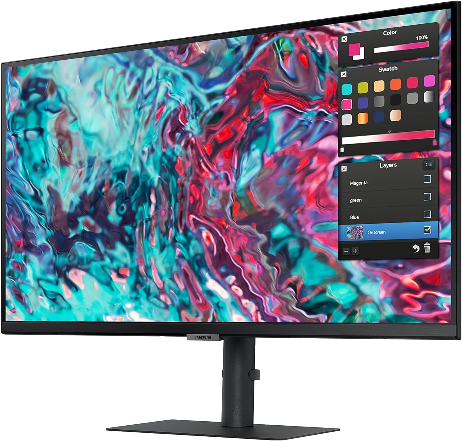 Samsung 27-Inch ViewFinity S8 Series 4K UHD High Resolution Monitor, IPS Panel, 60Hz, Thunderbolt 4, HDR 10+, Built-in Speakers, Height Adjustable Stand, S27B804TGN, Black