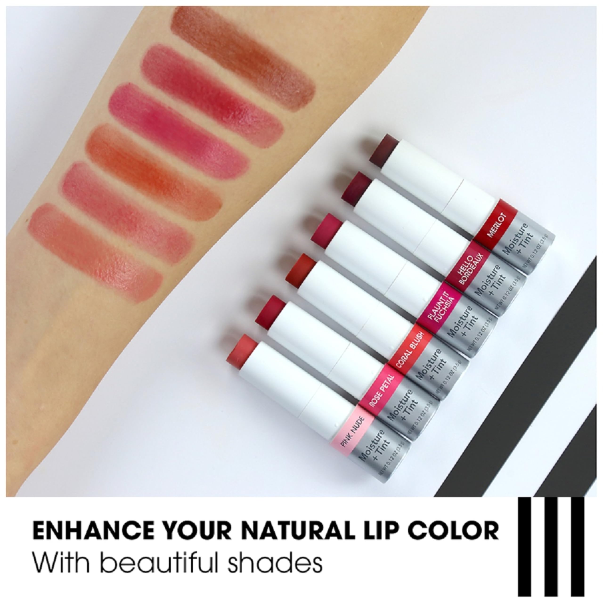 ChapStick Total Hydration Moisture + Tint Merlot Tinted Lip Balm Tube, Merlot Tinted ChapStick for Lip Care - .12 Oz