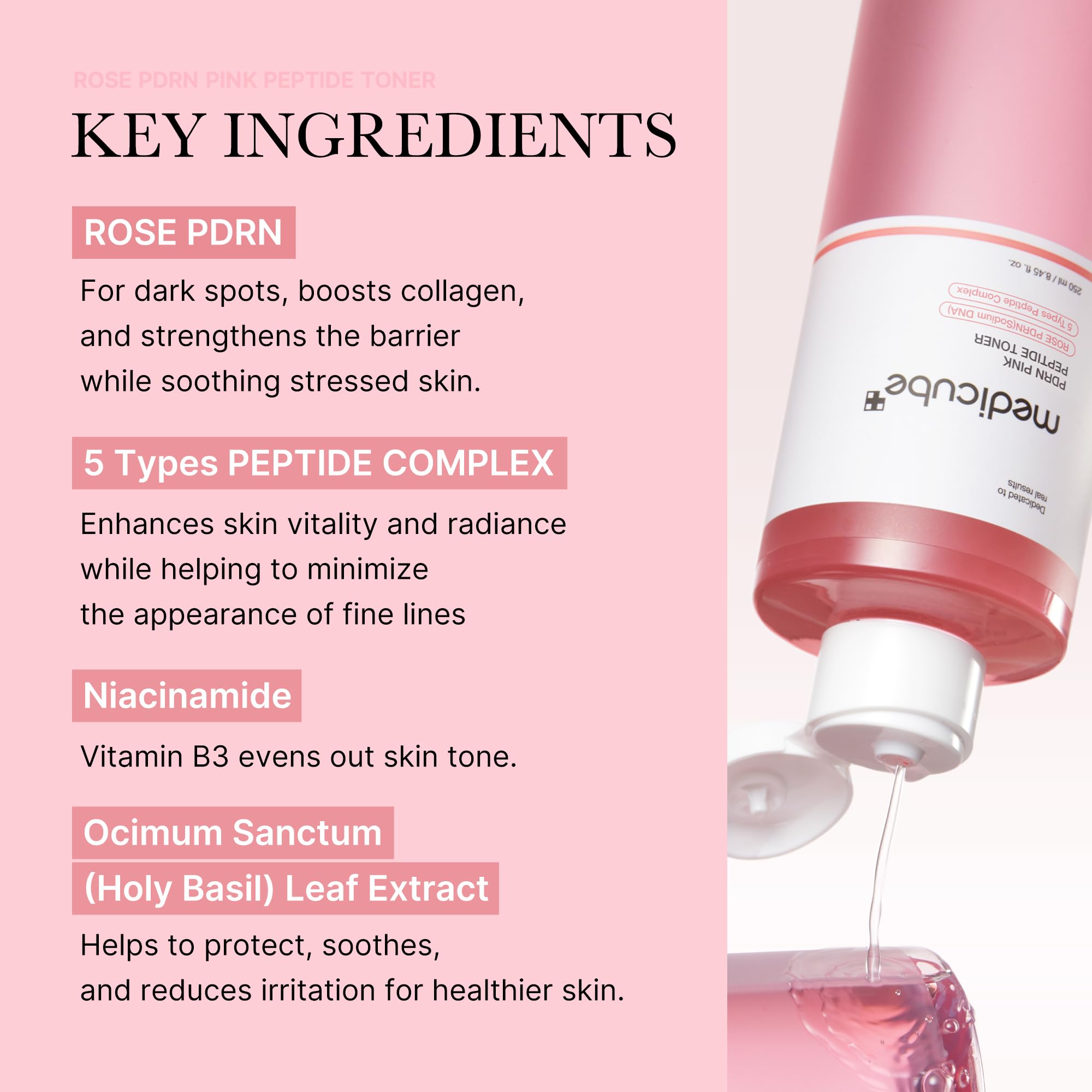 medicube Pink Glow Home Care Duo: PDRN Pink Peptide Toner and Collagen Jelly Cream (110ml)