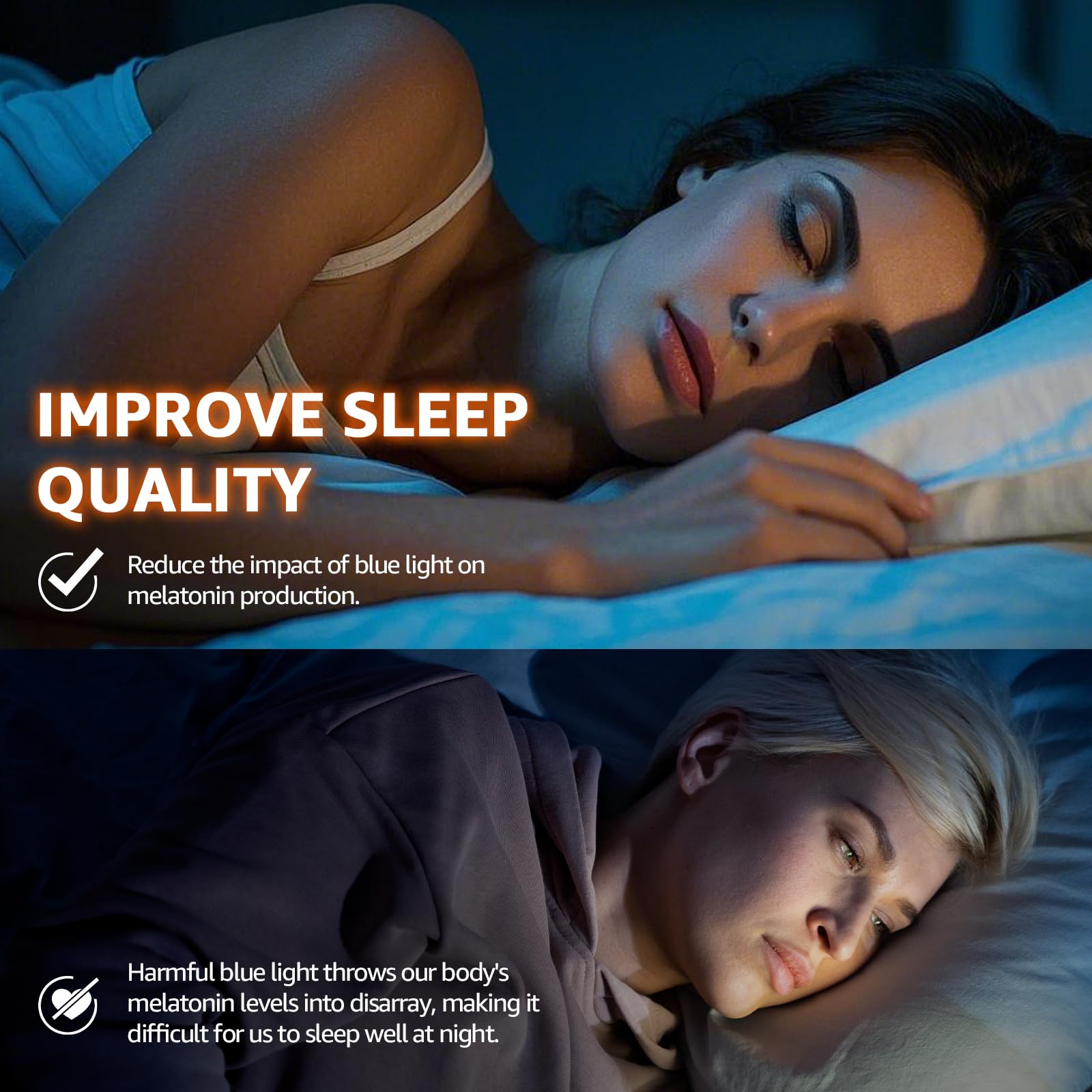 TJUTR Sleep Blue Light Blocking Glasses for Women Men, Professional 2.0 AR Coatings Red Lens for Computer Reduce Eyestrain