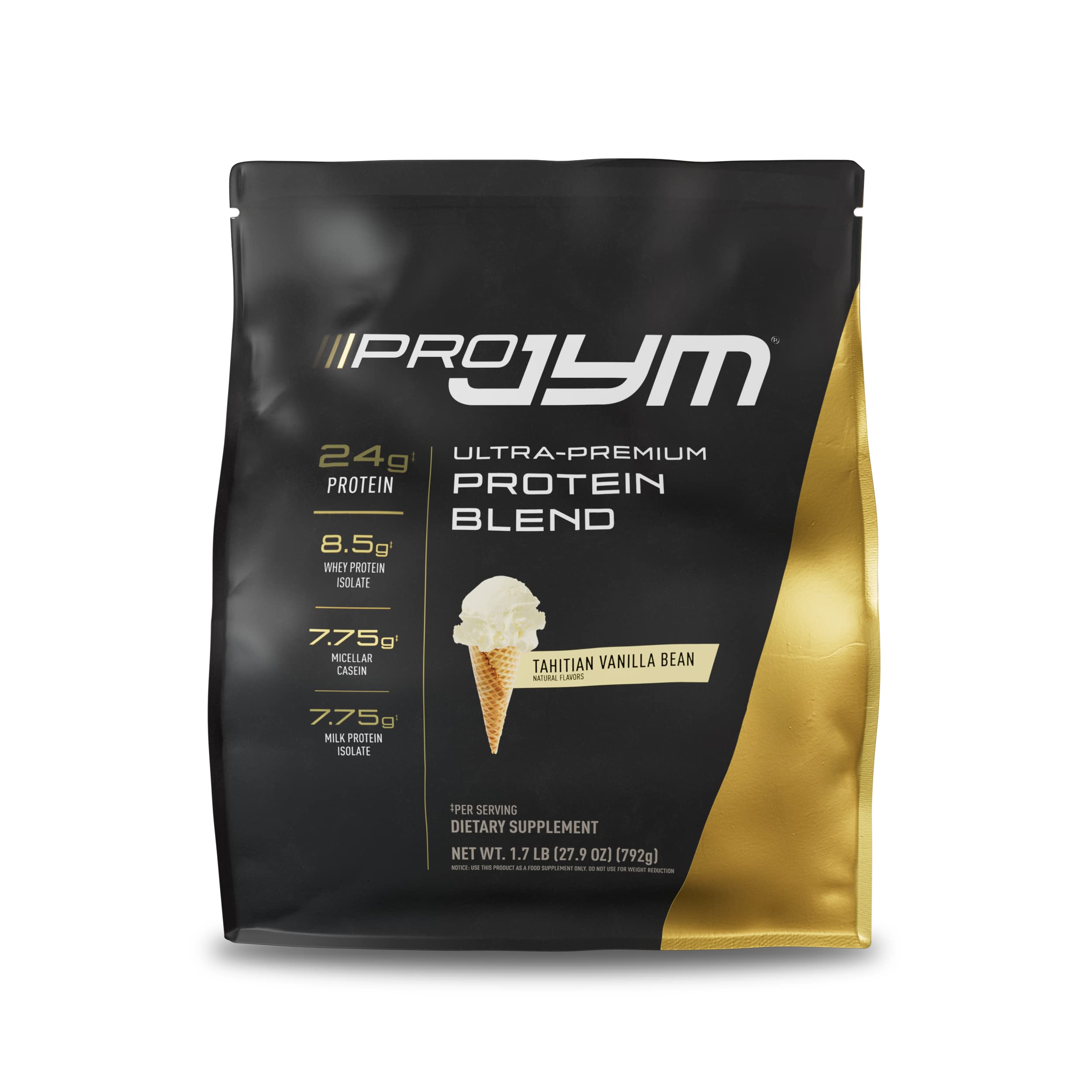 JYM Supplement Science Pro JYM Tahitian Vanilla Protein Powder - Whey Protein Isolates, Casein, & Milk Protein, Lean Muscle Building for Men & Women, 22 Servings