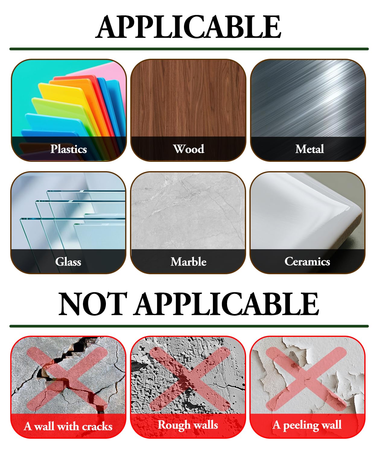 PHIXBEAR 60 Pcs Double Sided Tape Heavy Duty, Made of 3M, High-Adhesive Pads - White 1.57"x1.97" Automotive Adhesive Pads, Heat-Resistant, Waterproof, Outdoor & Indoor Decoration