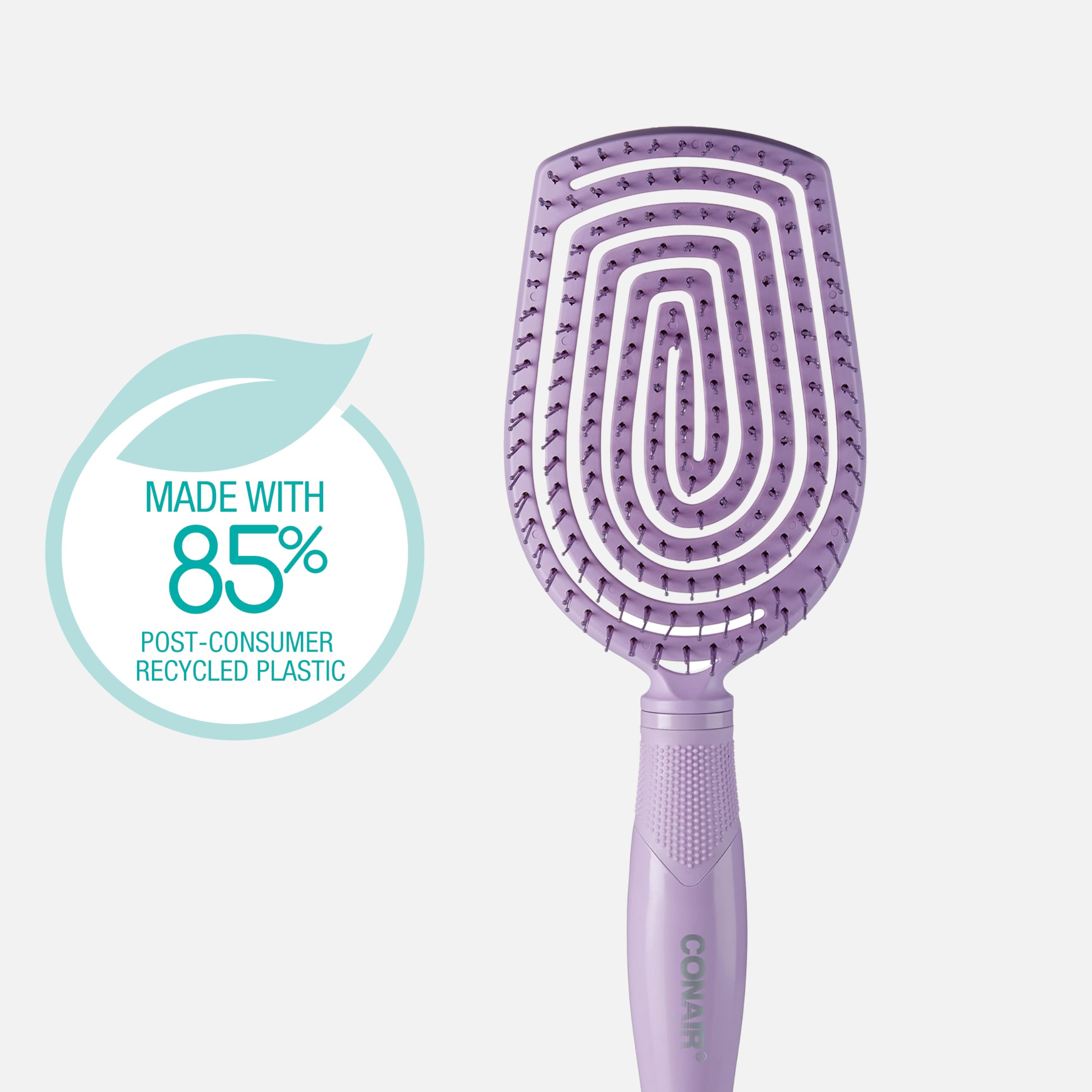 Conair Scalp Care Detangling Hairbrush - Hair Brush - Curly Hair Brush - Detangling Hair Brush - Scalp Massager - Flexi Head Paddle Hairbrush