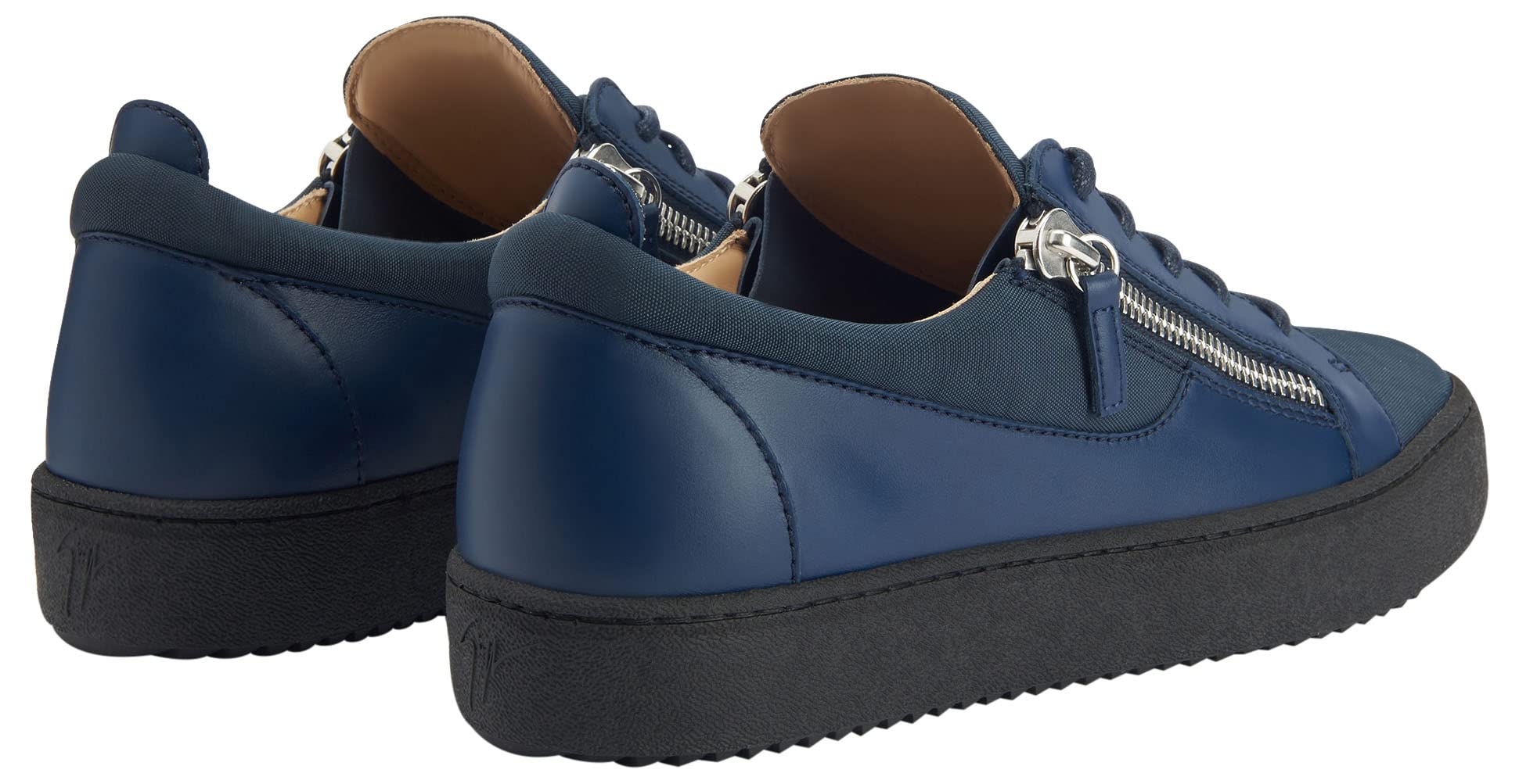 Giuseppe Zanotti, Frankie Low-Top Sneakers Leather, 12, Blue