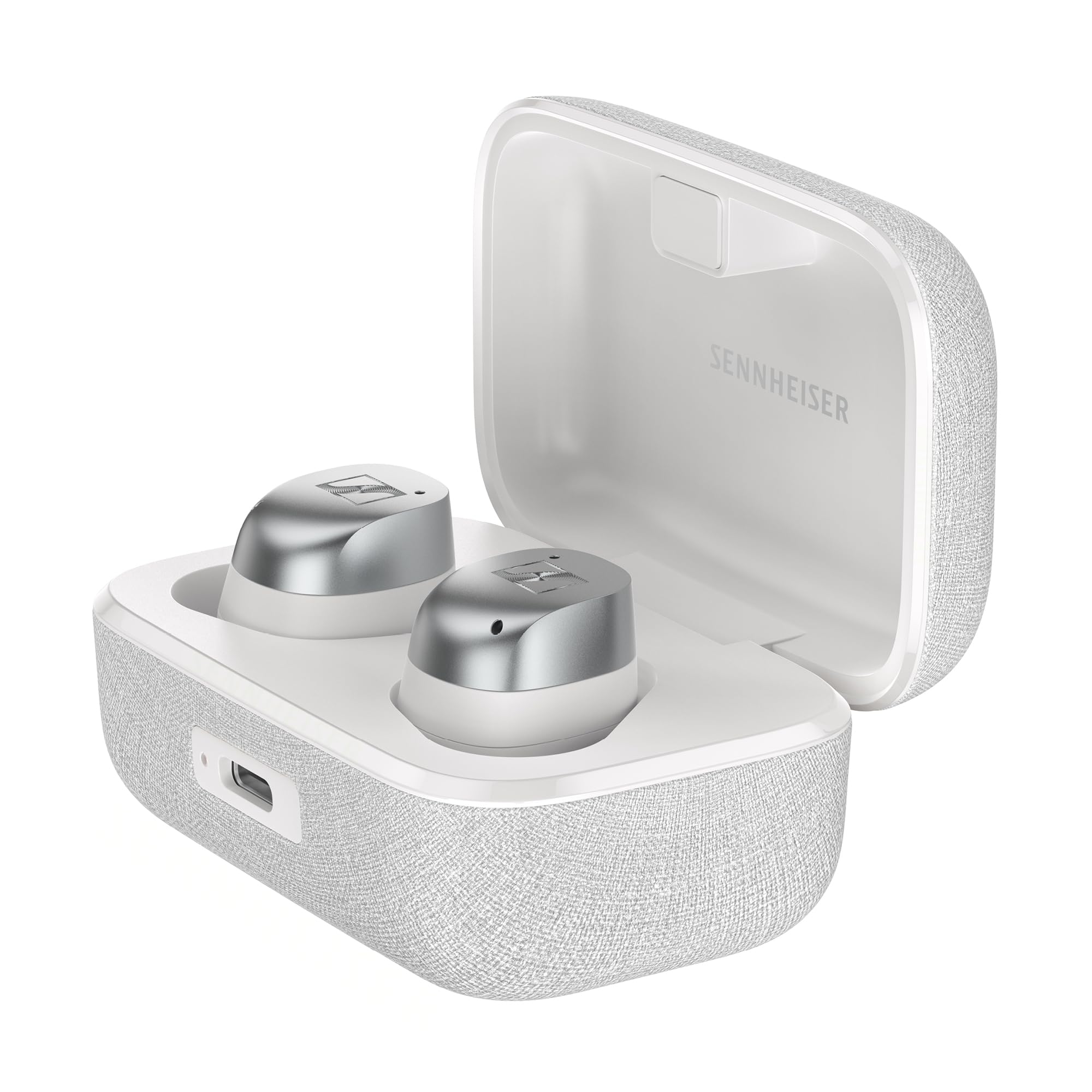 Sennheiser MOMENTUM True Wireless 4 Smart Earbuds with Bluetooth 5.4, Crystal-Clear Sound, Comfortable Design, 30-Hour Battery Life, Adaptive ANC, LE Audio and Auracast - White Silver