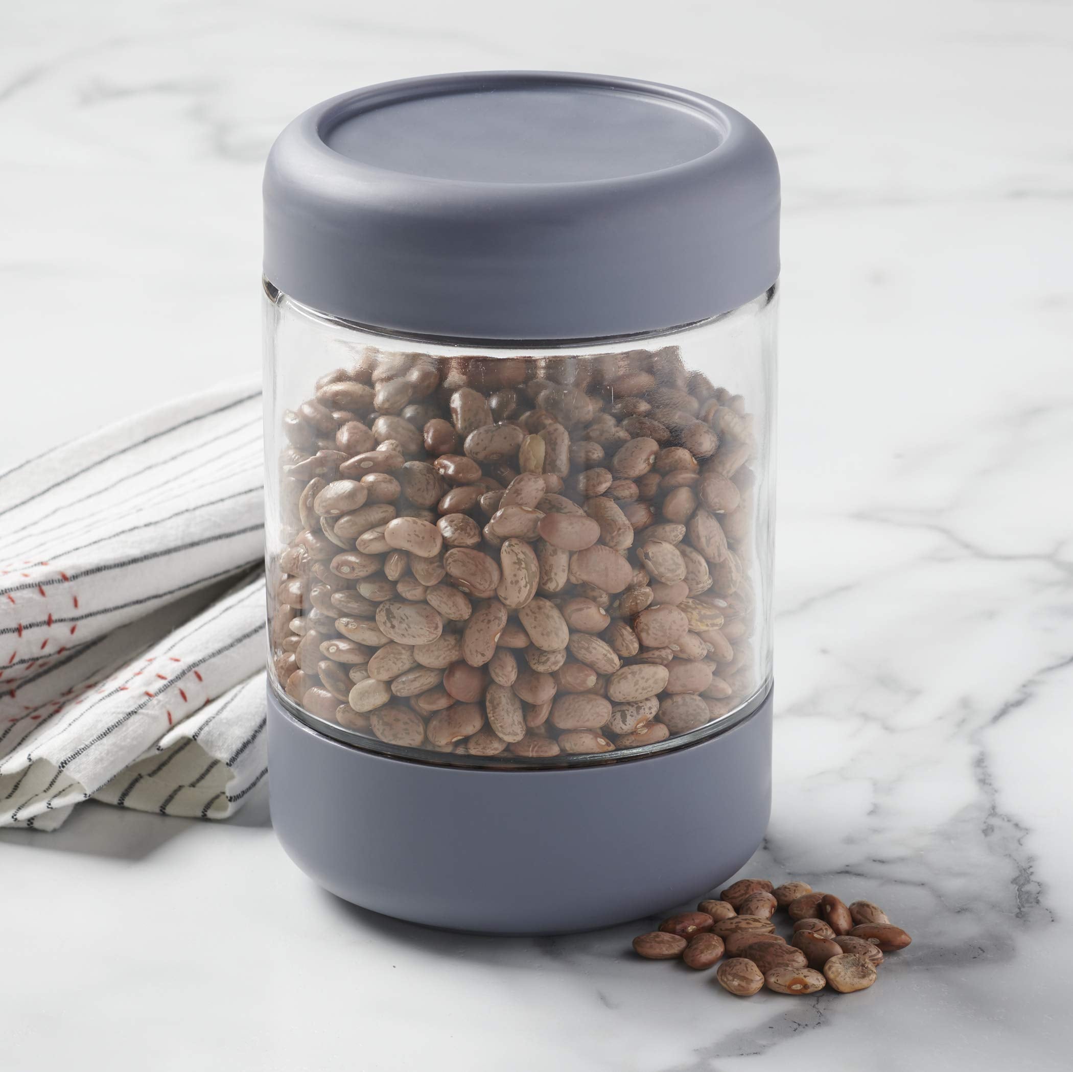 Anchor Hocking 3 Piece SecureLock Revolution Jar Set, Perfect for Pantry Organization, Silver