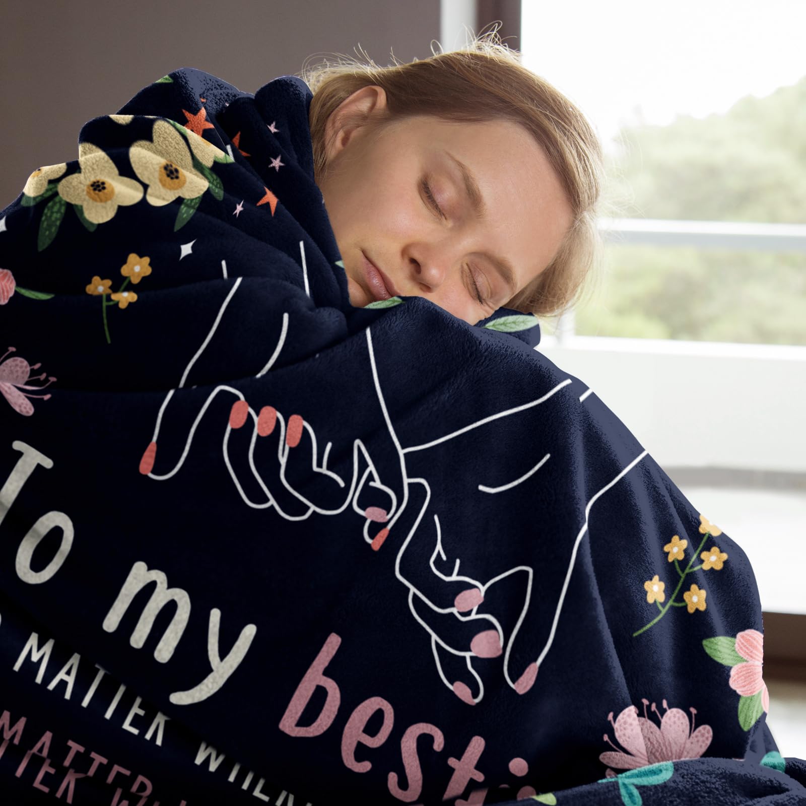 GiltGlimmer Friendship Gifts for Women Mothers Day, Best Friend Birthday Gifts for Women, Best Friend Blanket Gift, to My Bestie Throw Blanket for Christmas 60" x 50"