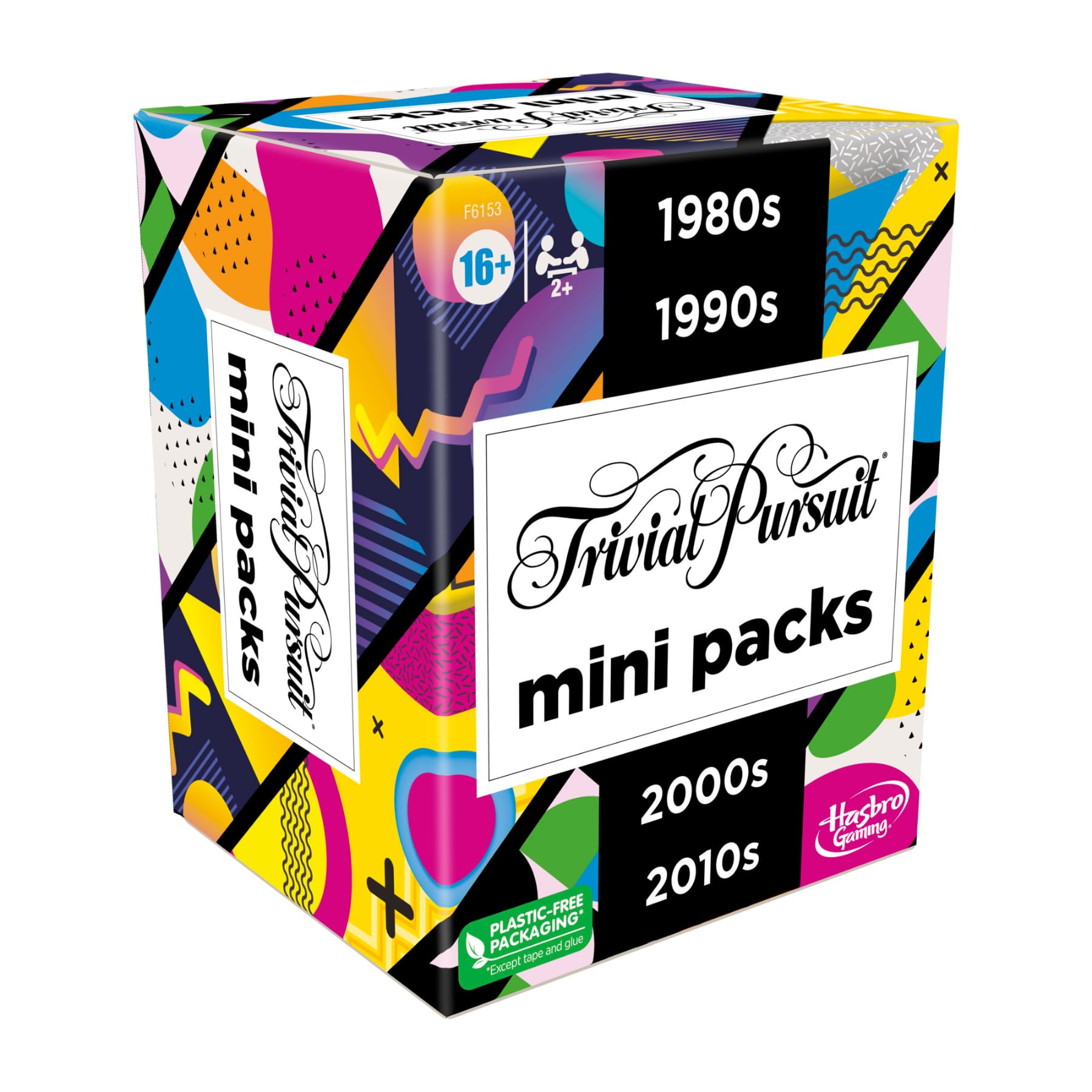 Hasbro Gaming Trivial Pursuit Mini Packs Multipack, Fun Trivia Questions for Adults and Teens Ages 16+, Includes 4 Game Featuring 4 Decades