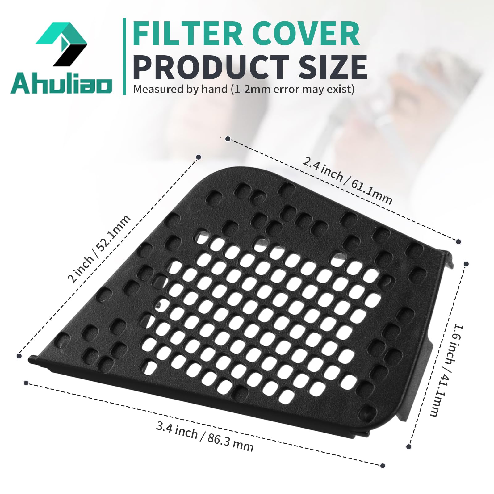 Filter Side Cover Compatible with Resmed AirSense 10 - AirStart 10, AirCurve 10 for CPAP/Autoset/VPAP Machines, Replace for 19729 (1 Pack Black)