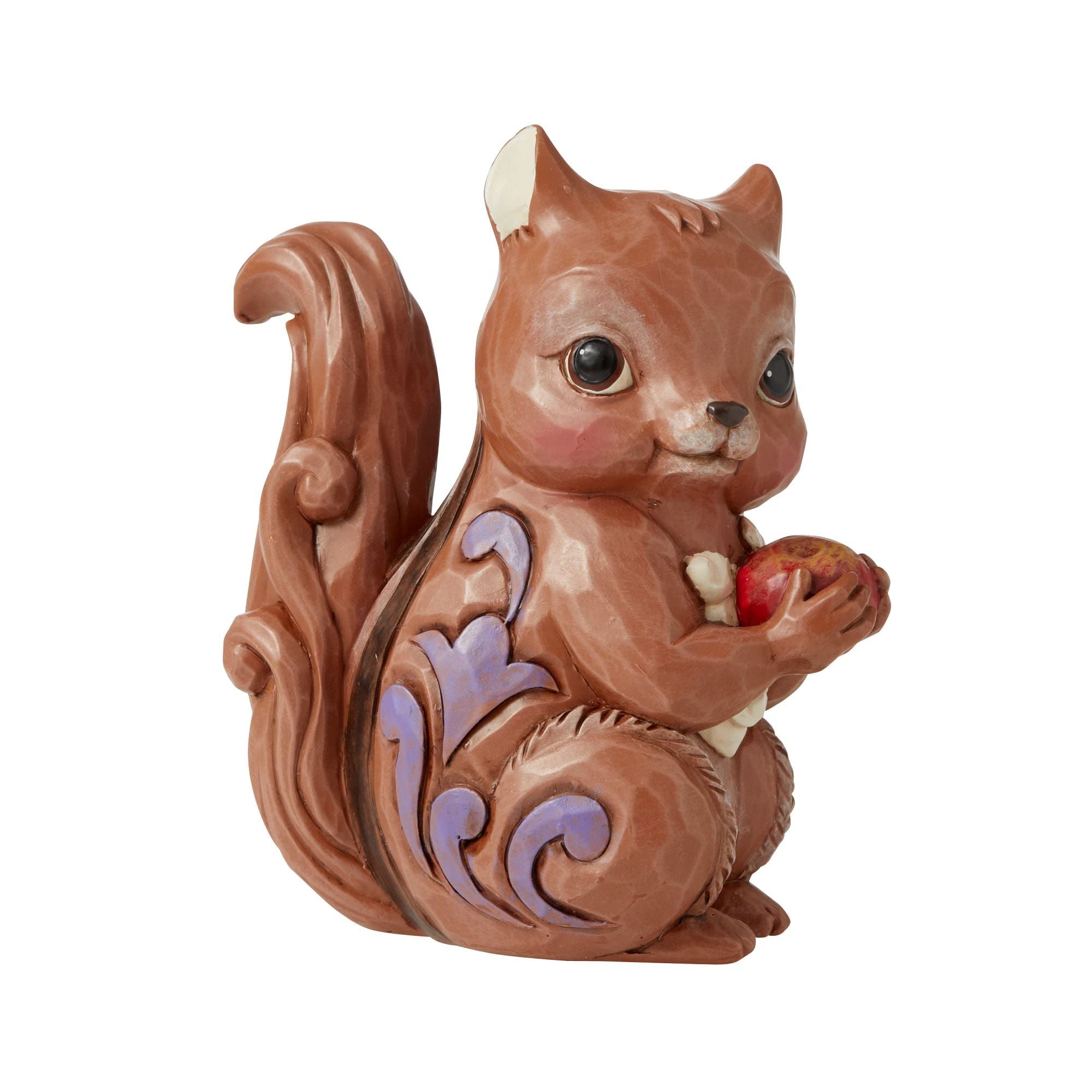 Enesco Jim Shore Heartwood Creek Chipmunk Holding a Nut Miniature Figurine, 3.75 Inch, Multicolor
