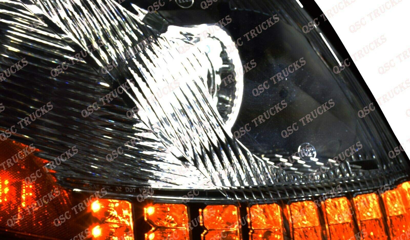 QSC Truck Parts Full LED Performance Headlights Pair Sequential Turn Signals Compatible with Volvo VNL 04-17