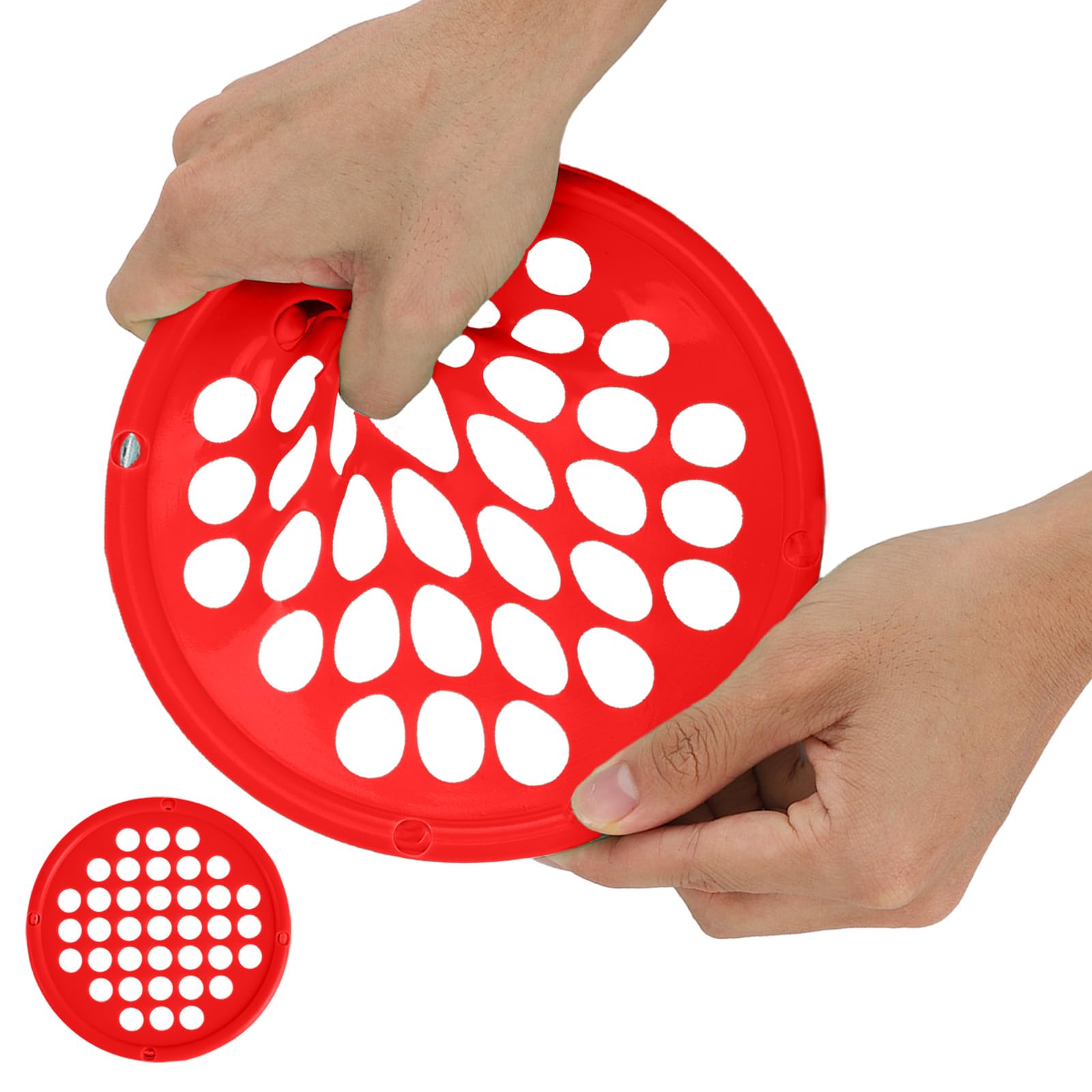 ZHIAMZ Hand Exercise Webs for Physical Therapy, Hand Grip Strengthener, Finger Exerciser, Portable Size, Latex Free, 7" Diameter (Medium-Red)