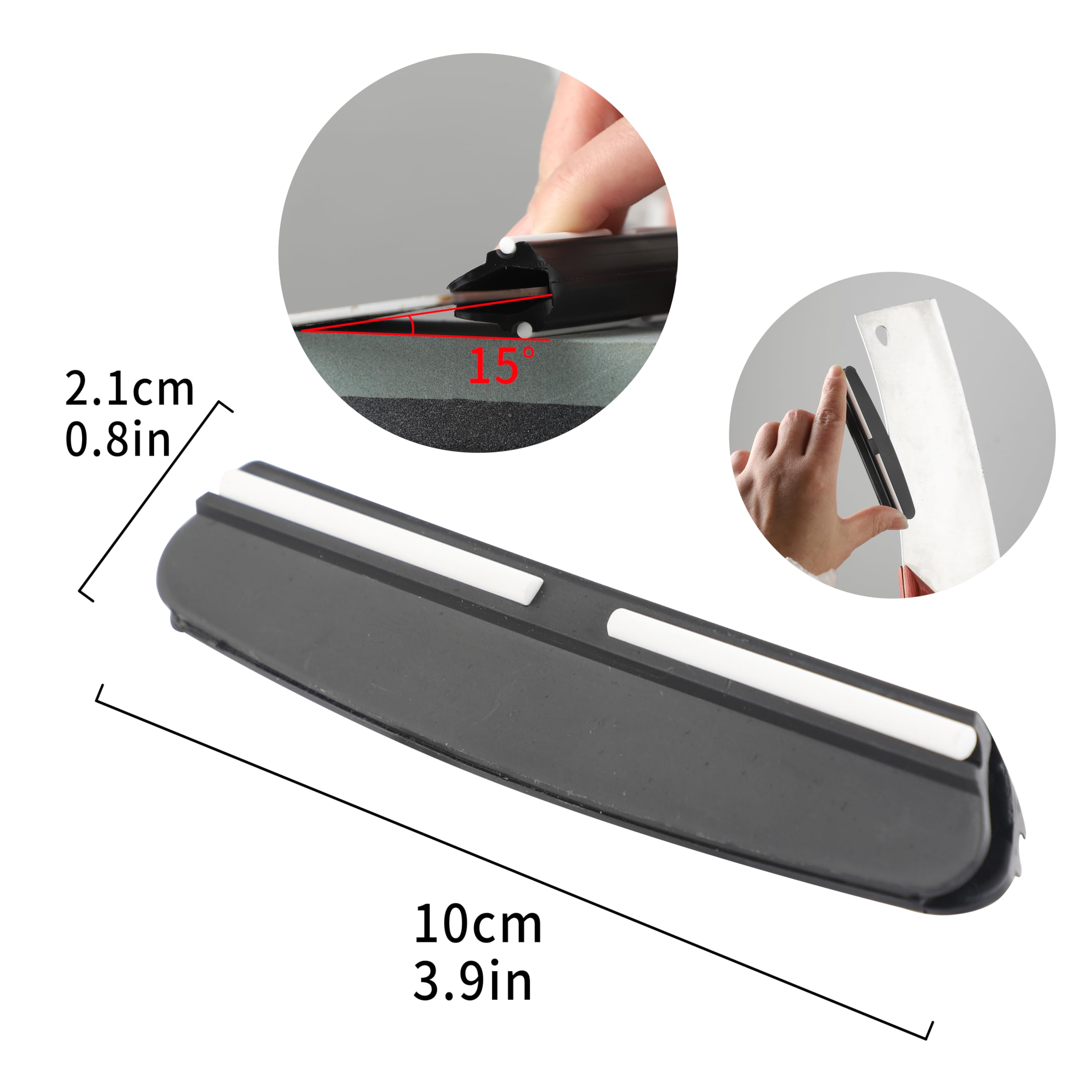 Delacour 7pcs sets Knife Sharpening Stone Kit, including 3pcs Dual Grit Whetstone White Corundum, Angle Guide,Self Adherent Cohesive Bandage and Cleaning Cloth,Polishing Combination