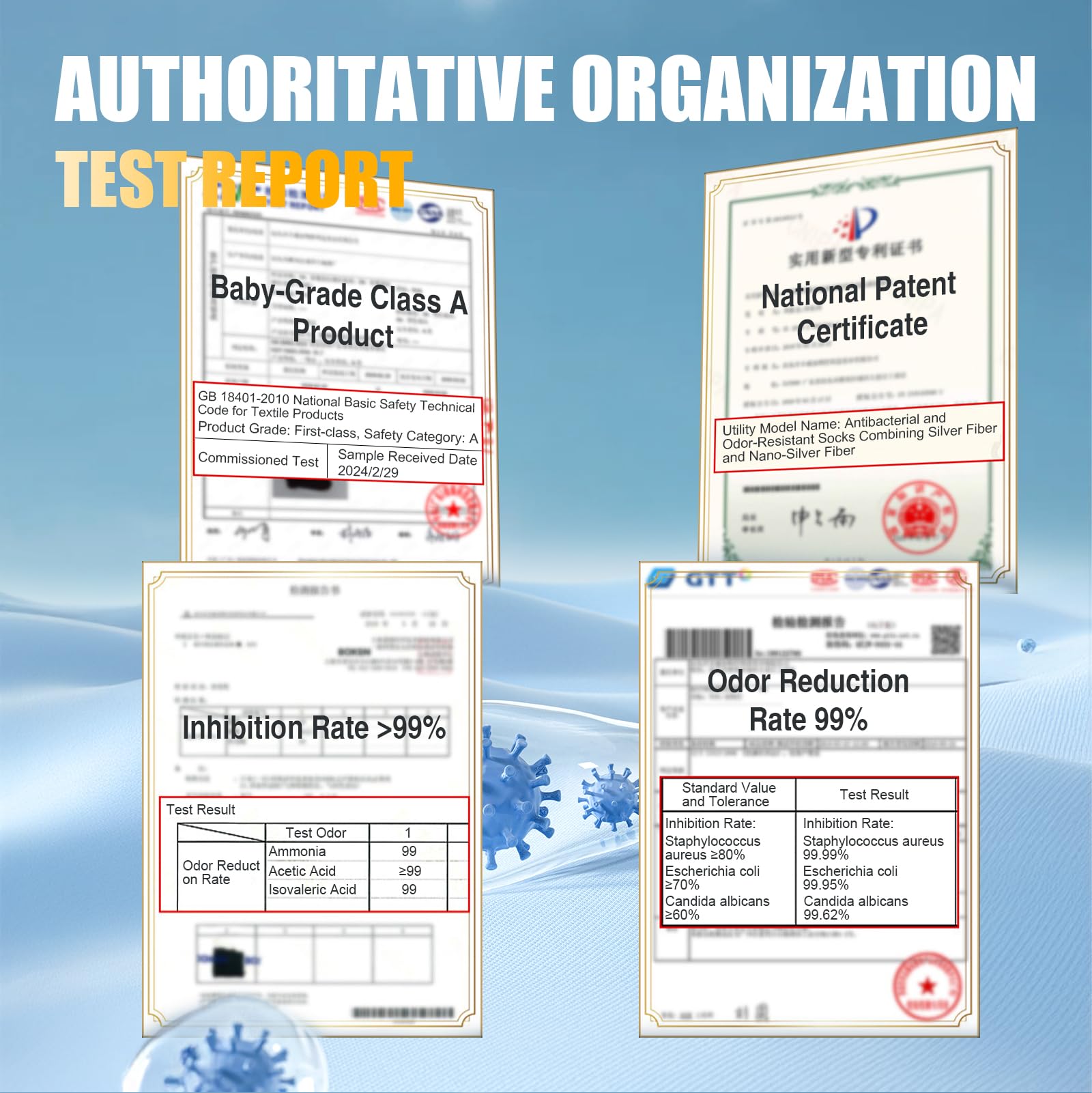 KAVOBO Men's Silver Ion Moisture Wicking Socks - Odor Control Defense Mid-Calf, Breathable Cotton Gift Pack