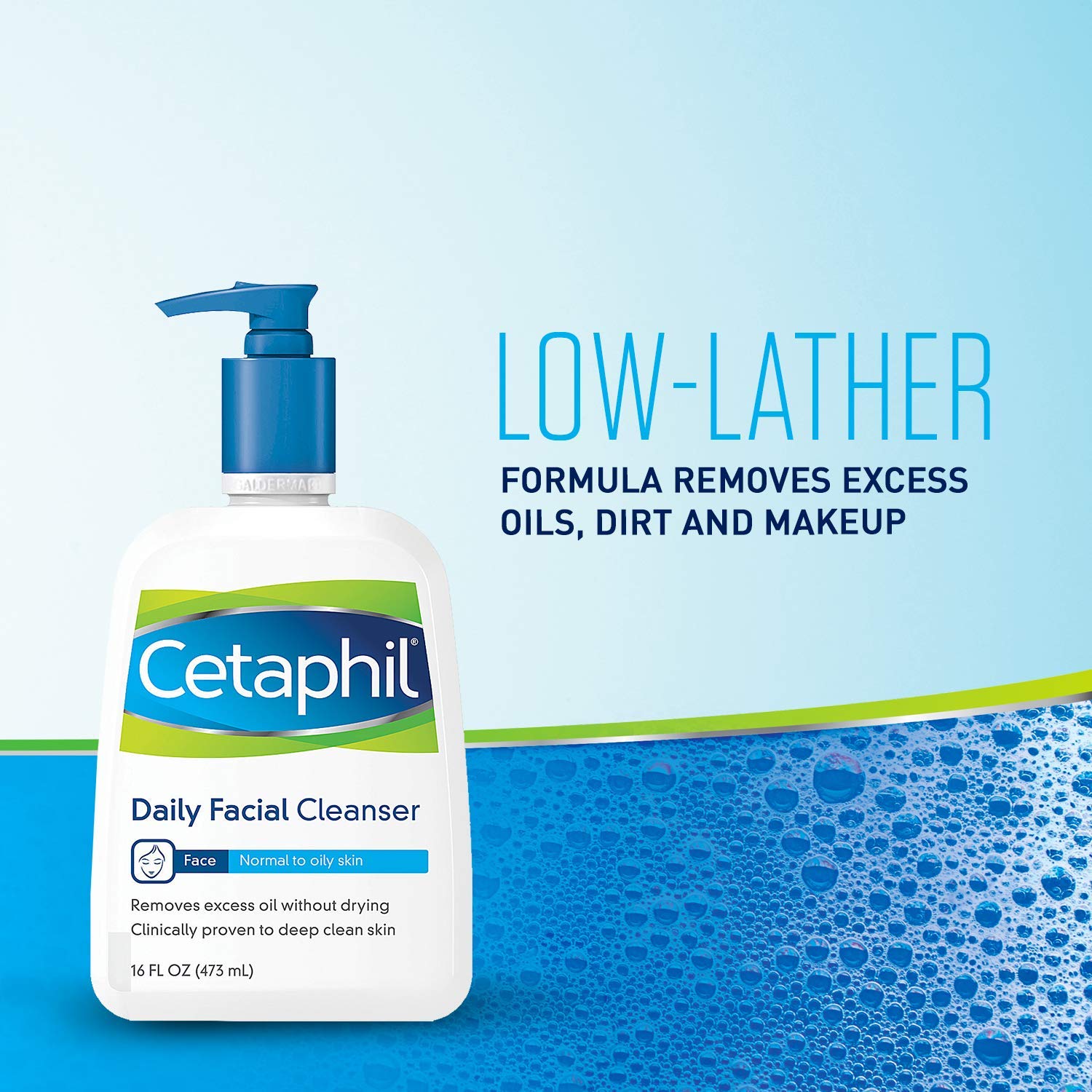 Cetaphil Daily Facial Cleanser, Normal to Oily Skin, 16 Fl Oz