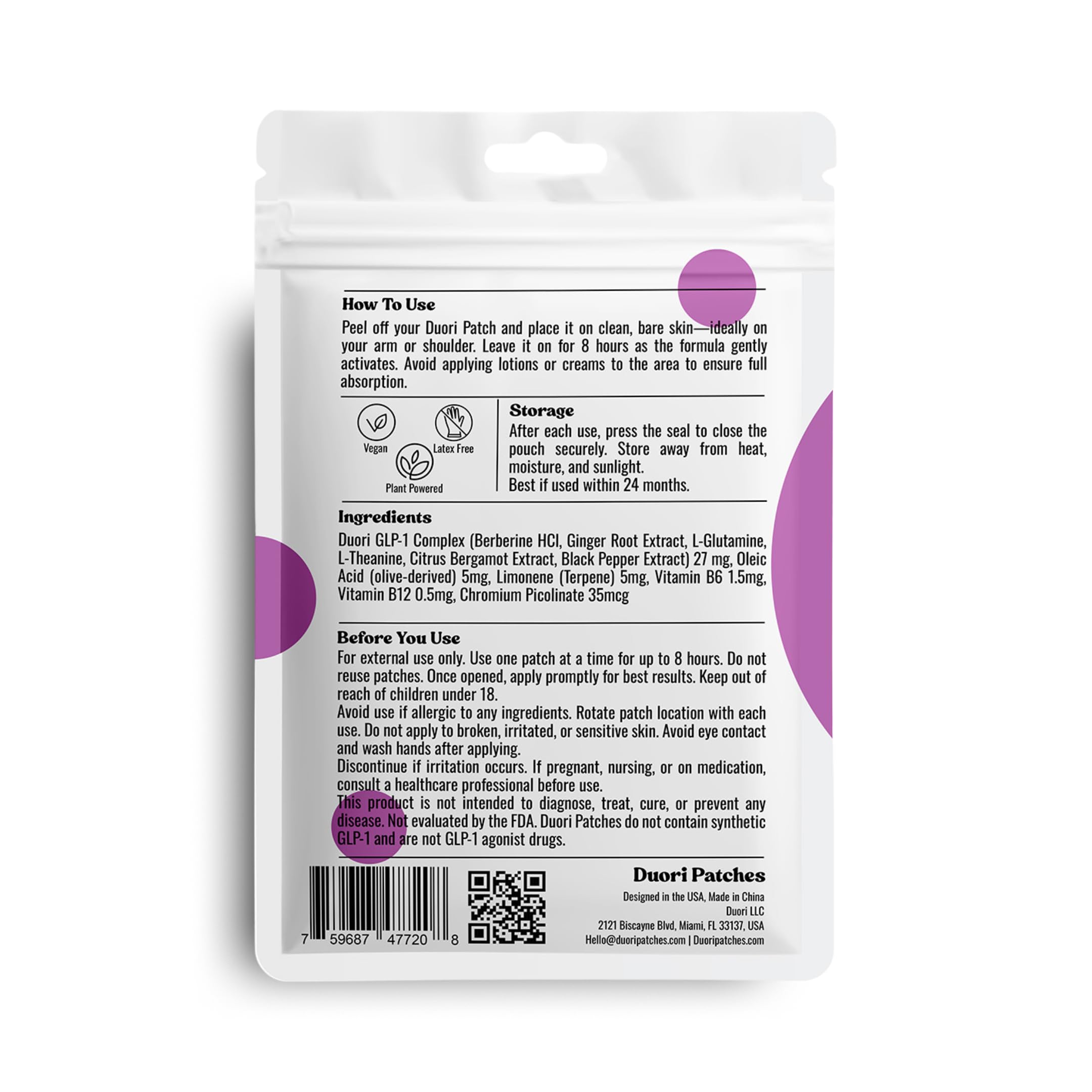 GLP-1 Patches with Berberine, Ginger Root - Balance Support - L-Glutamine, Chromium, Vitamin B6 & B12, Citrus Bergamot and Black Pepper Extract - 30 Count