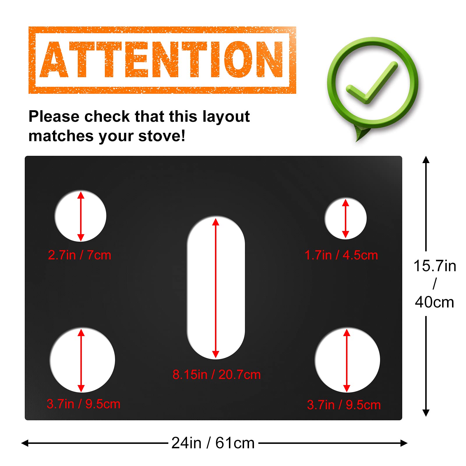 Cowbright Stove Cover, Stove Top Protectors Samsung Gas Range Reusable Gas Stove Burner Covers, Non-Stick Stove Liner Compatible Samsung Gas Stove, Washable Stove Protector Keep Stove Clean, Black