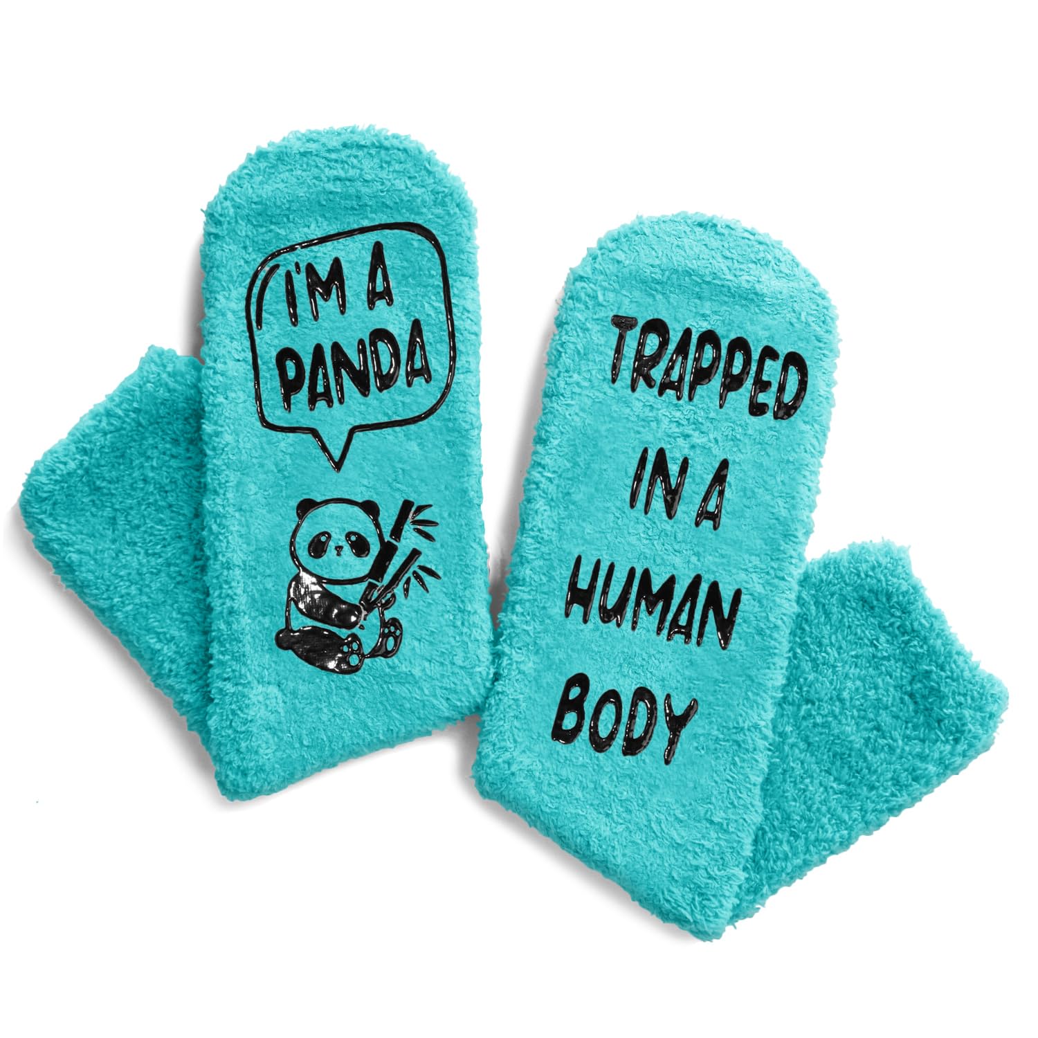 HAPPYPOP Panda Gifts for Women - Funny Socks Men, Panda Lover Gifts, Novelty Panda Socks, Crazy Fuzzy Socks for Teen Girls Boys