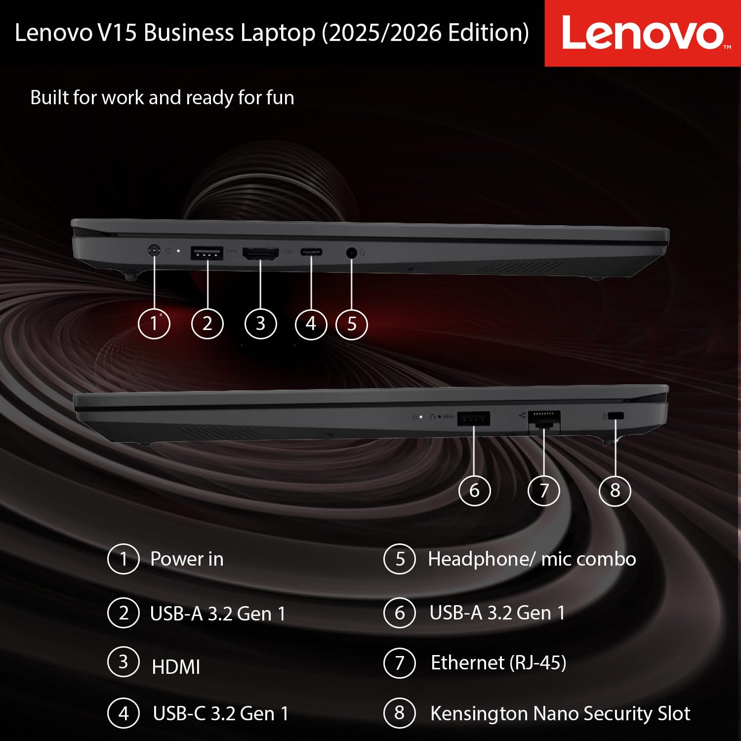 Lenovo New 15.6" FHD Business Laptop 2025/2026 Edition, Intel High-Performance CPU, 16GB RAM, 1TB SSD, Windows 11 Pro with Microsoft Office, WiFi 6, Ultra-Quiet Design, Long Battery Life w/o Earbuds