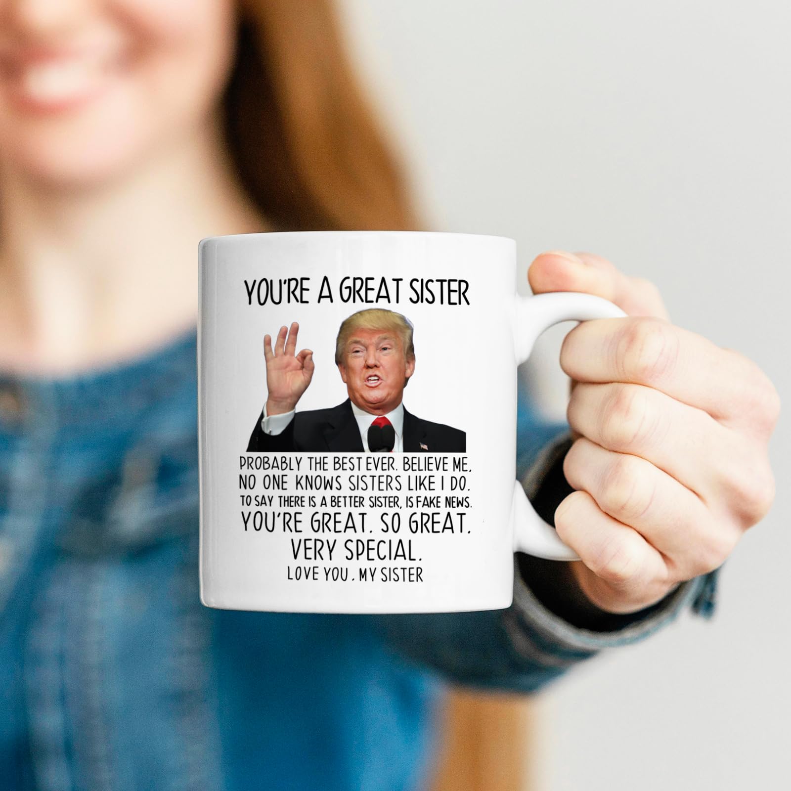 Aurahouse You're A Great Sister Mug, Funny Sister Gifts from Sister Brother, Sister Birthday Gifts, Christmas Gifts, Valentines Day, Mothers Day Gifts for Sister-in-law, Soul Sister 11 Oz Cup